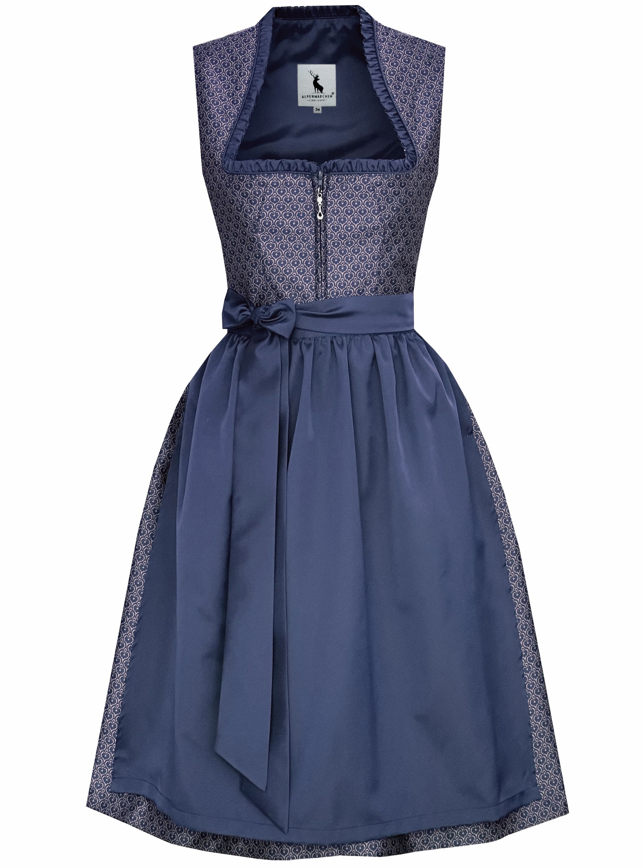 Dirndl Midi Dirndl Liane in dunkelblau - ALM1052