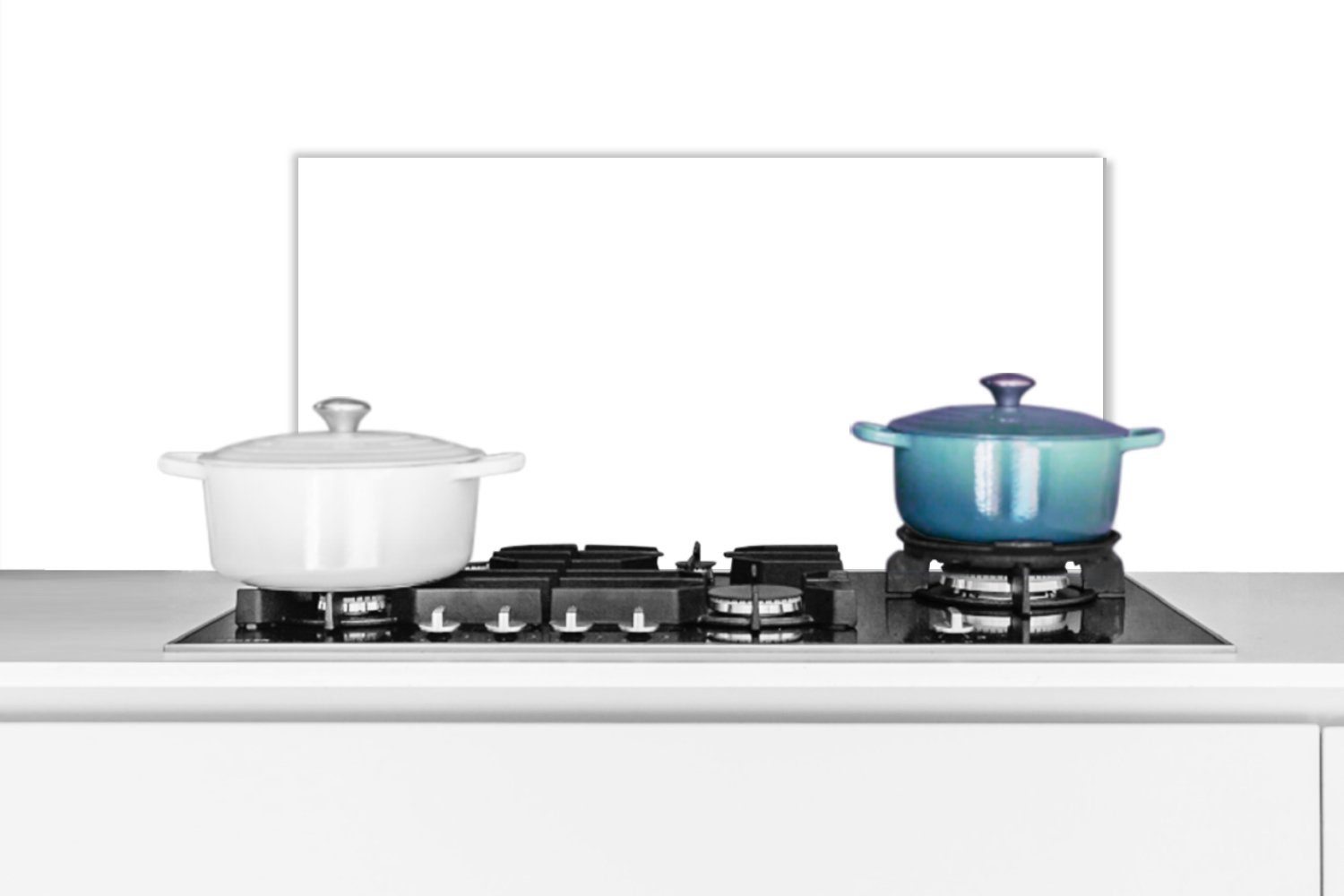 MuchoWow Küchenrückwand Weiß - Farben - Neutral, (1-tlg), 60x30 cm, Wandschutz, gegen Fett und Schmutzflecken für Küchen