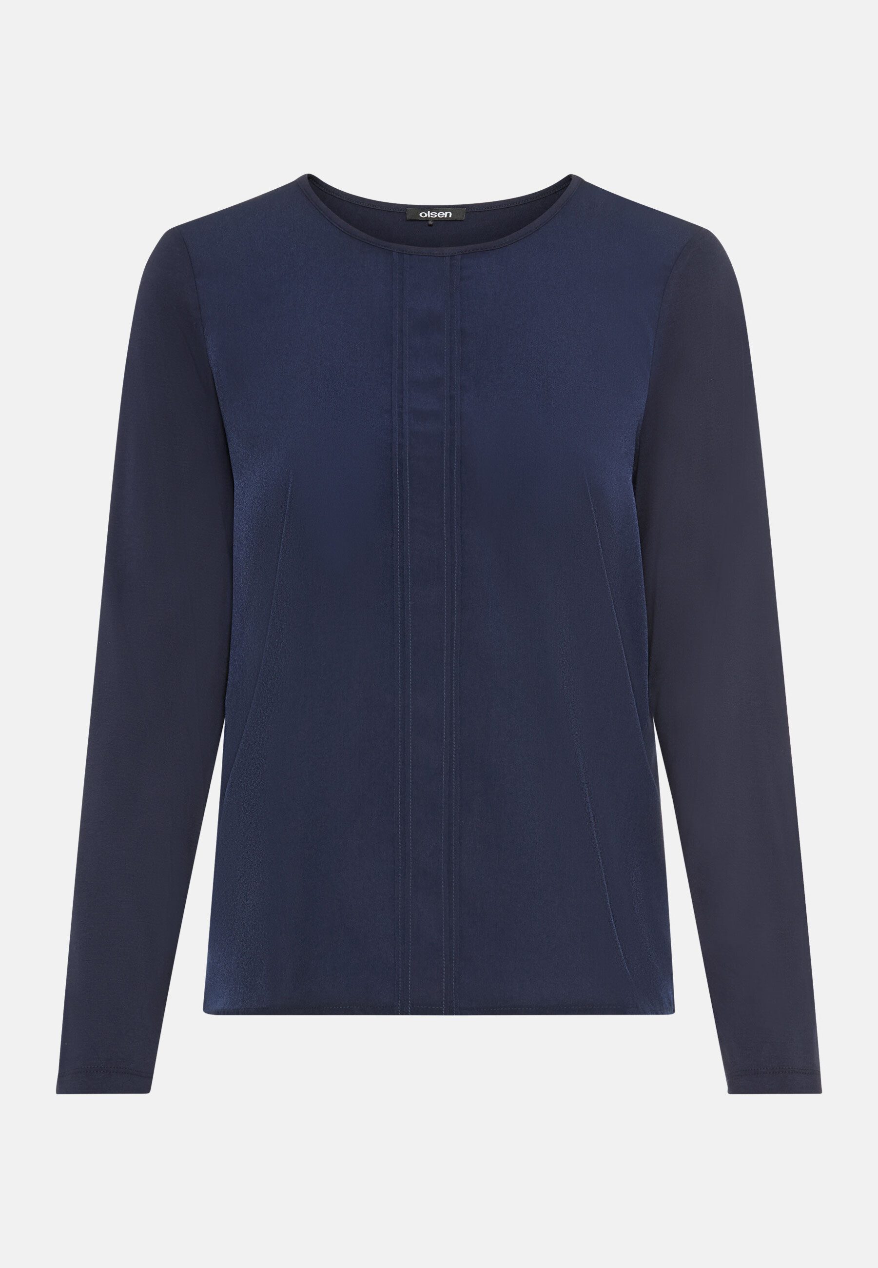 Olsen Longsleeve mit Materialmix aus Jersey und Crepe – Bild 3 von 5