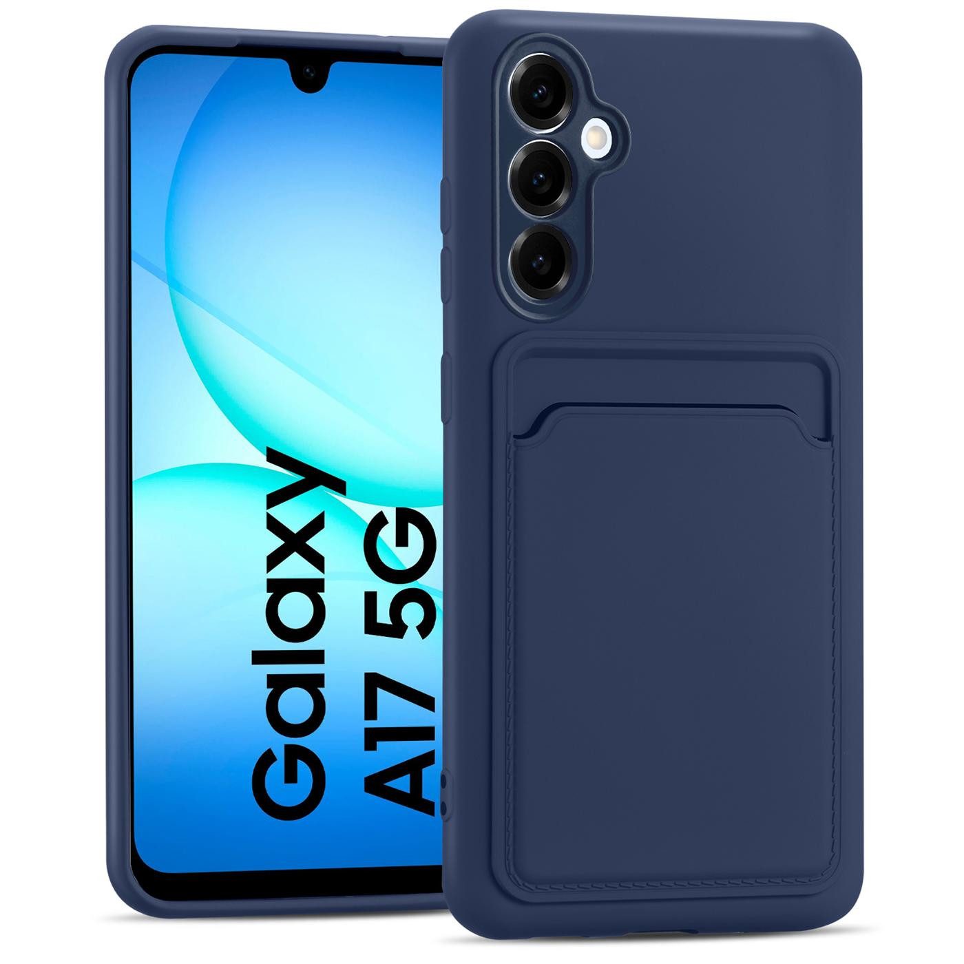 CoolGadget Handyhülle Card Case Handy Tasche für Samsung Galaxy A17 5G 6,7 Zoll, Silikon Slim Schutzhülle mit Kartenfach für Samsung A17 (4G/5G) Hülle
