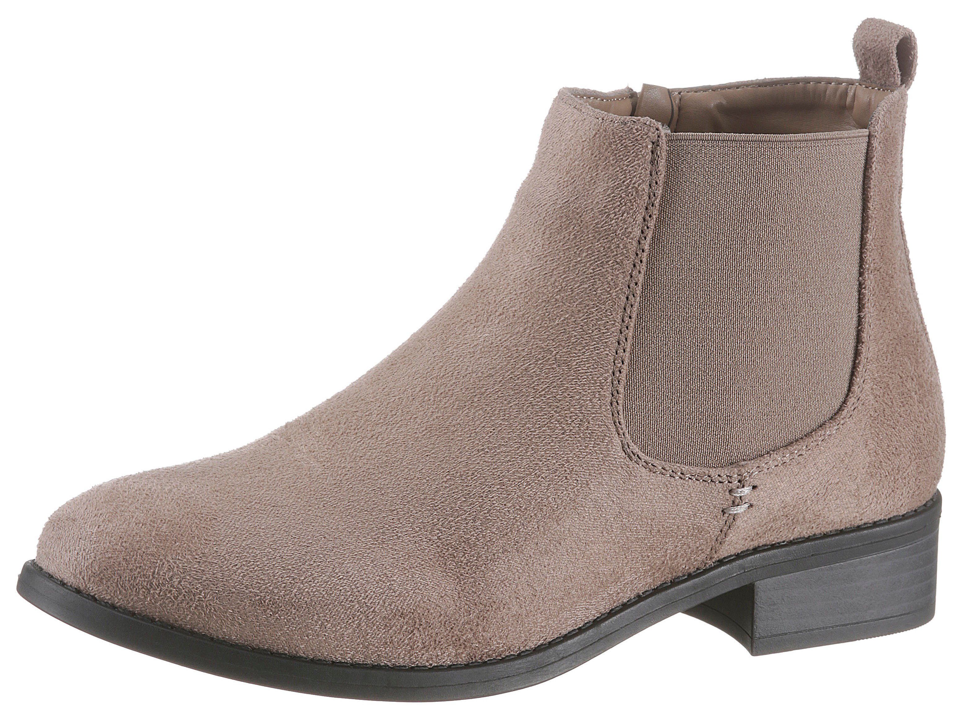 CITY WALK Chelseaboots mit breitem Stretch taupe | Chelsea-Boots