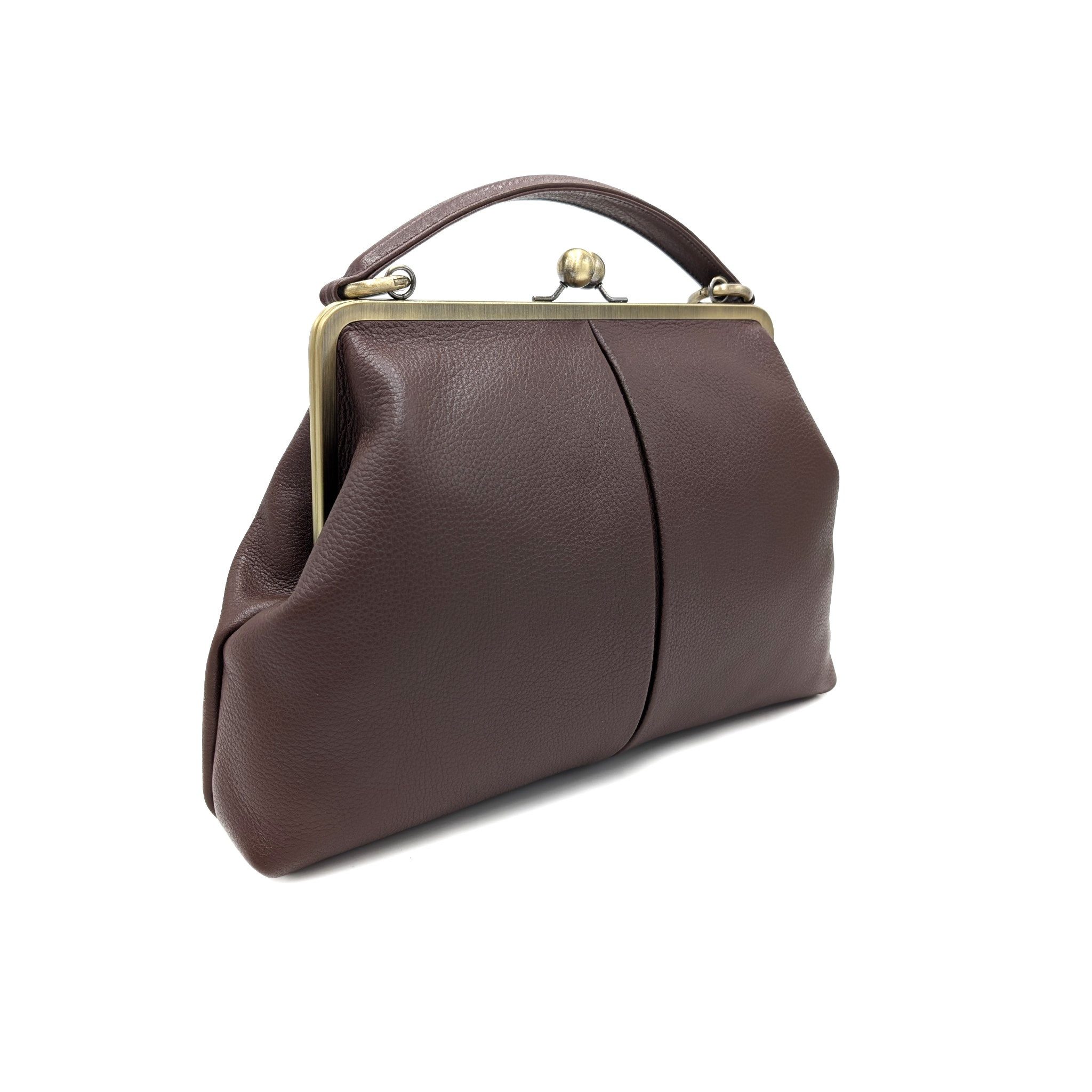 Taschenkinder Handtasche Handtasche Leder "Große Olive" Damentasche, Schultertasche, Vintage, Echtes Leder vom Rind, sehr weich und geschmeidig.