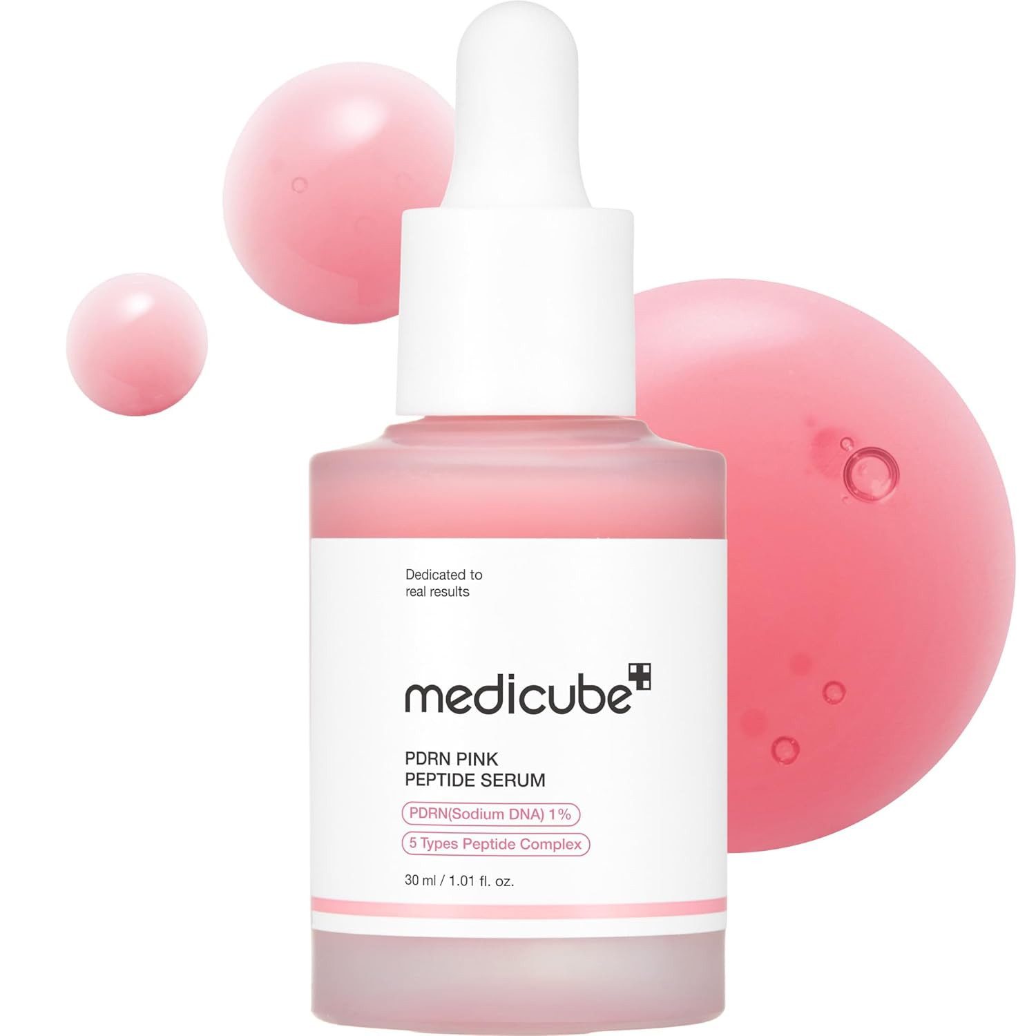 Medicube Anti-Aging-Creme Salmon DNA PDRN Pink Peptide Serum Sorgt für einen natürlichen „Pink Glow“ 30ml, Korean Skincare Glow & Anti-Aging Serum