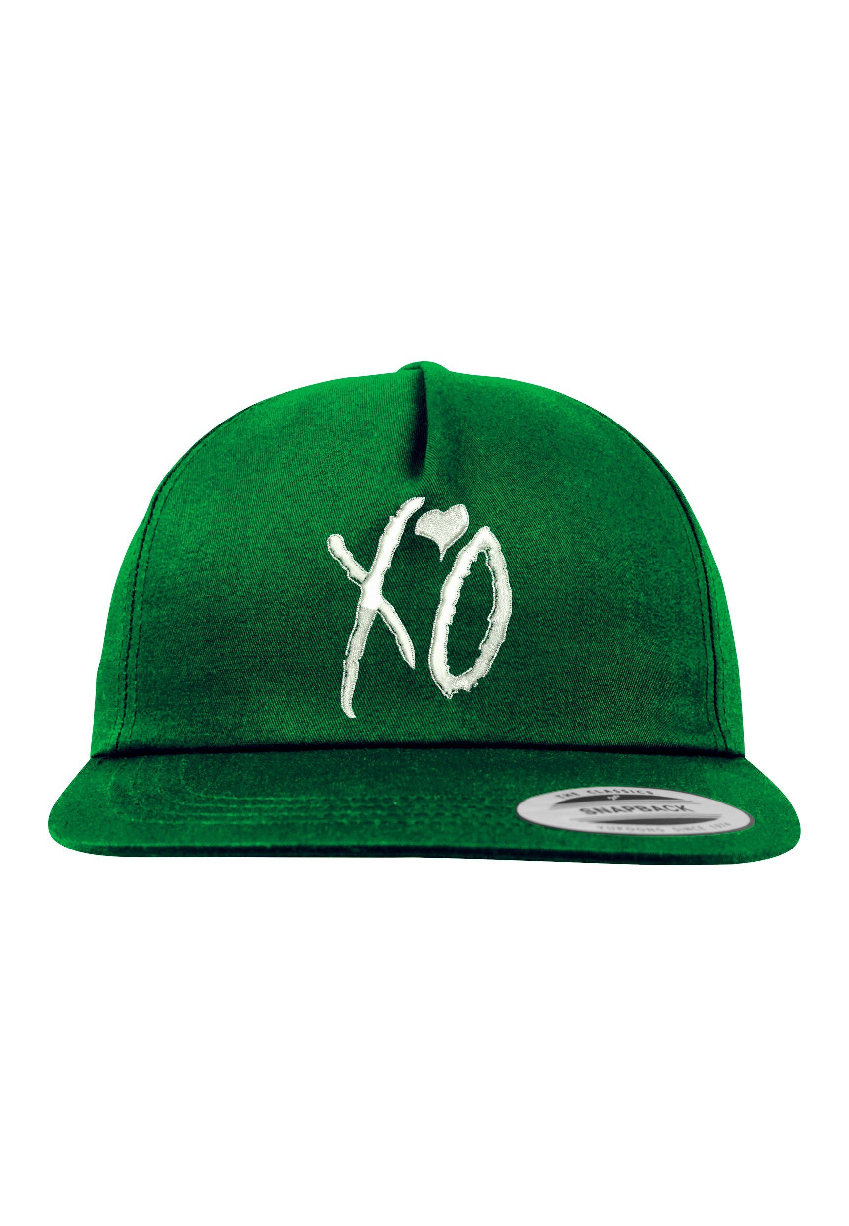 Youth Designz Baseball Cap XO Unisex Snapback Cap mit modischer Logo Stickerei Flaschengrün