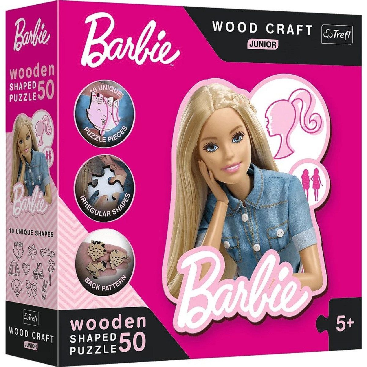 Barbie Puzzle Puzzle aus Holz 50 Teile für kreative Puzzler ab 5 Jahren, Puzzleteile