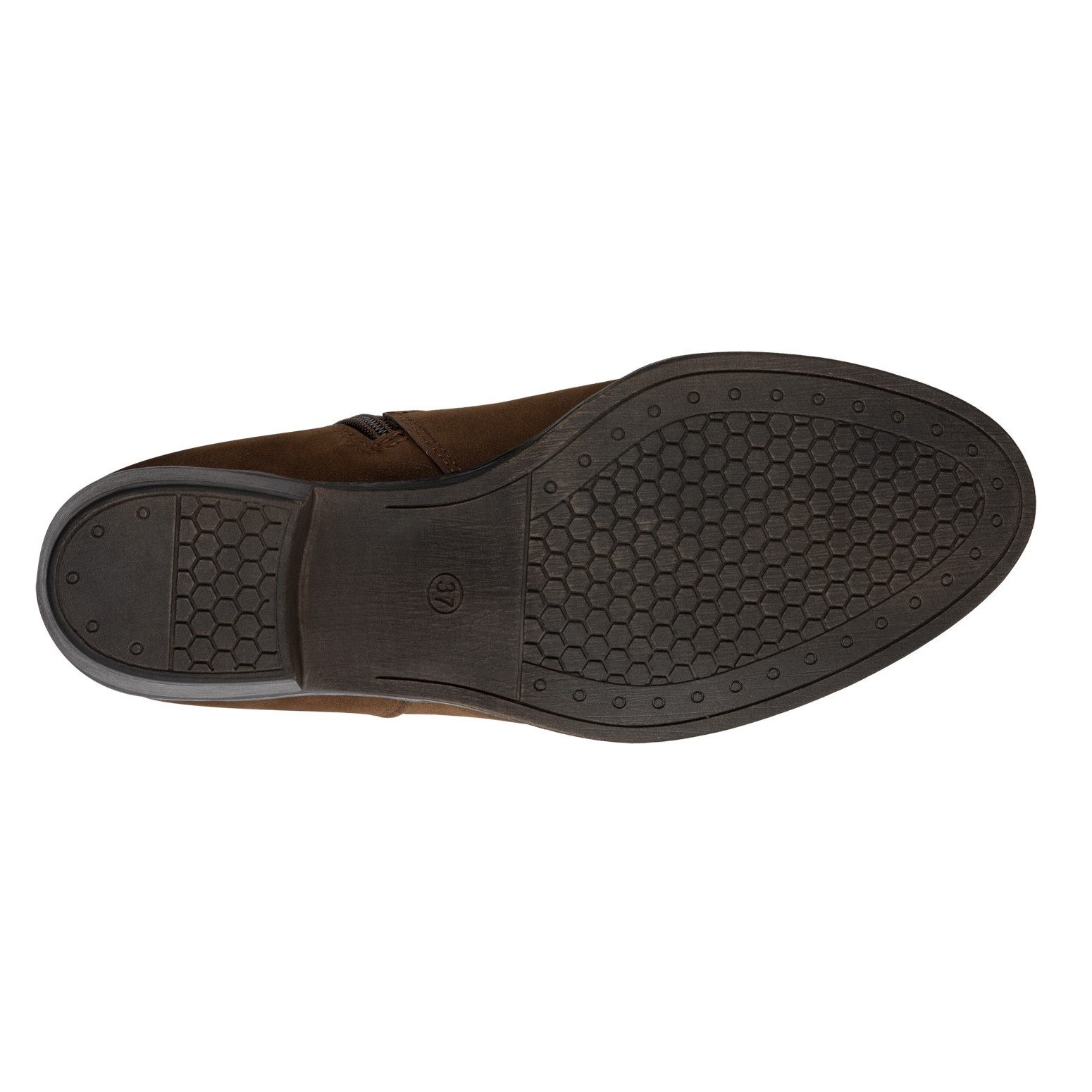 MARCO TOZZI Cowboy Stiefelette, Blockabsatz, Kurzstiefel, Westernstiefelette mit Flecht-Zierriemchen