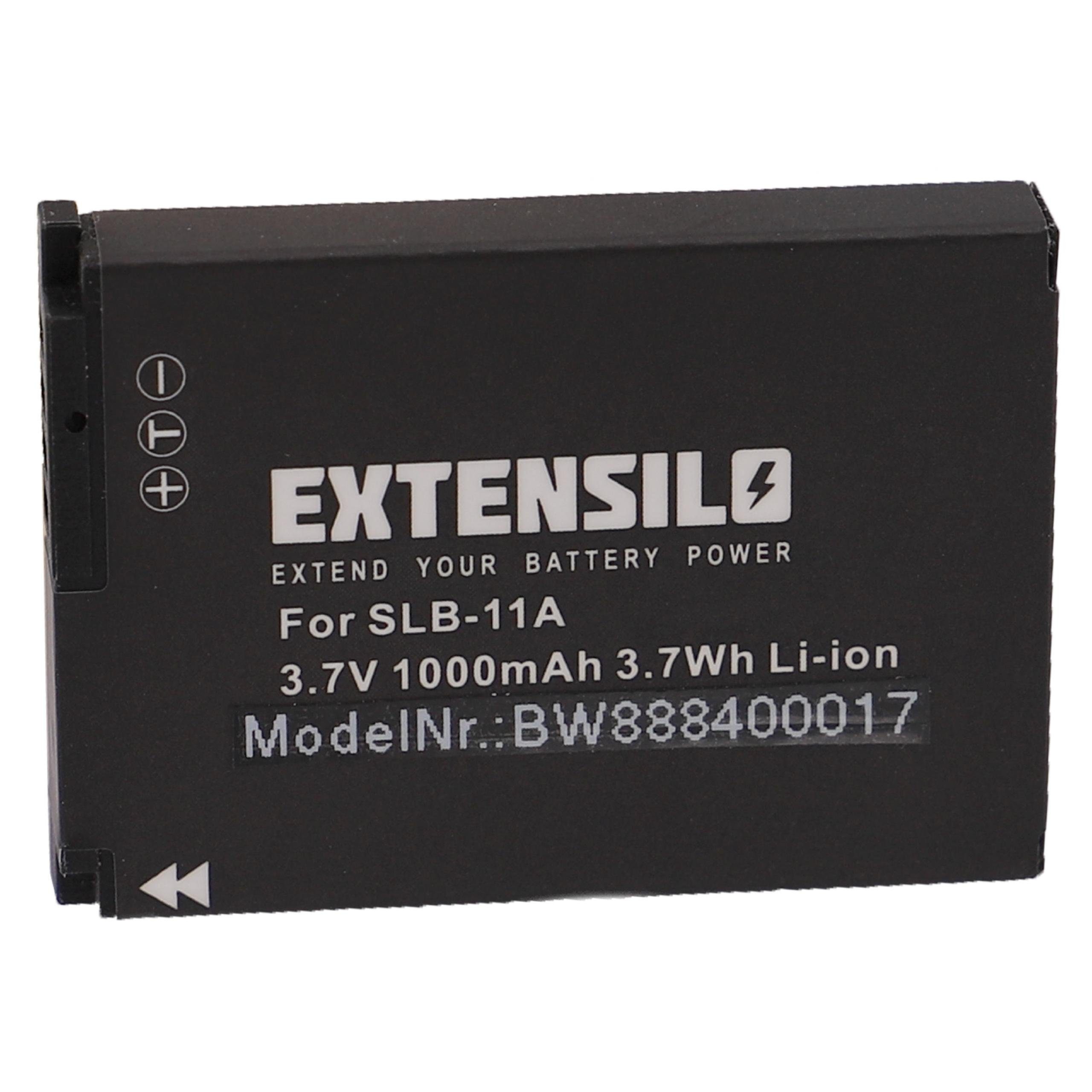 Extensilo kompatibel mit Samsung TL500, TL320, EX1 Kamera-Akku Li-Ion 1000 mAh (3,7 V)