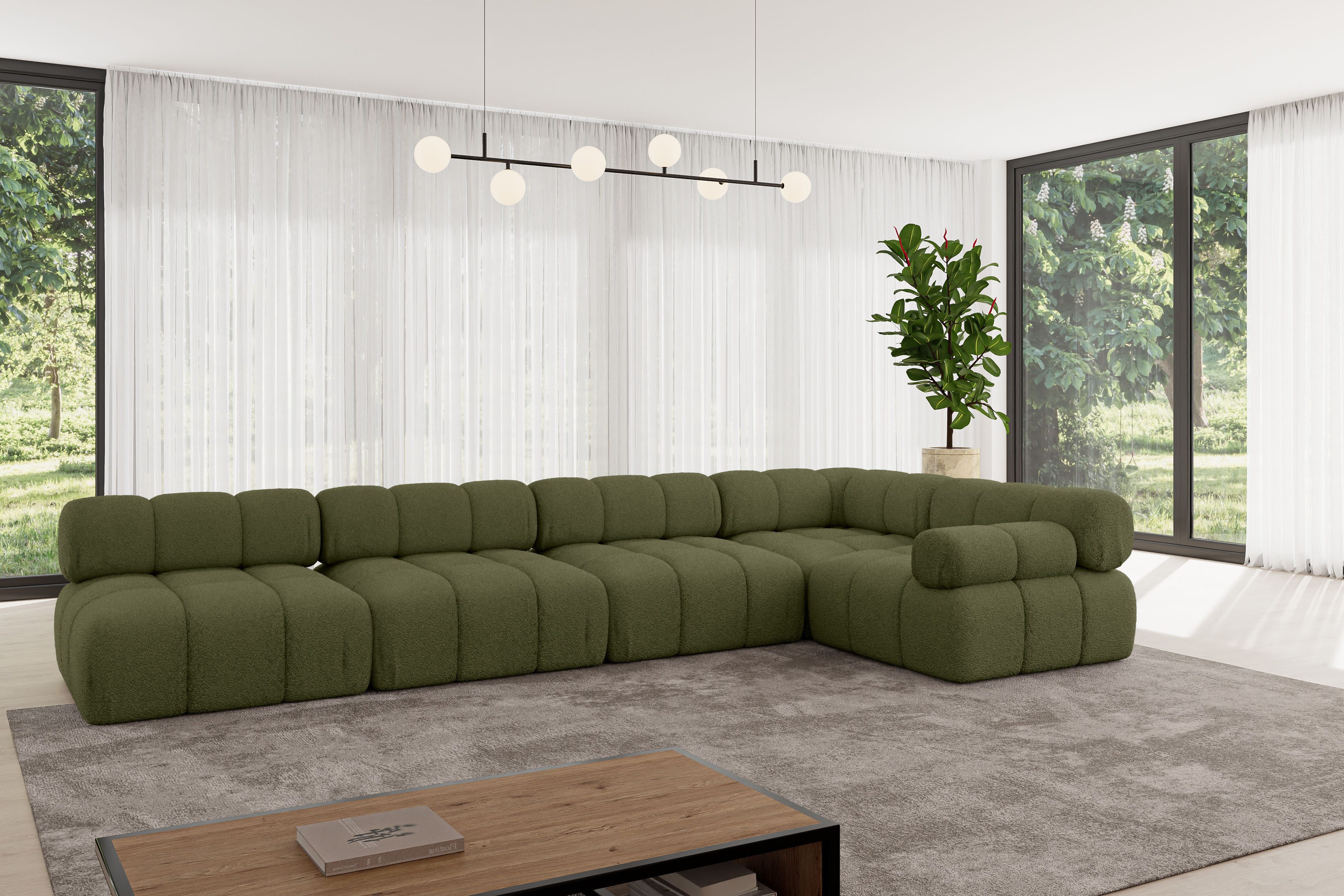 ALTDECOR Ecksofa Mende-L3, Sofa Praktische Bequeme Funktionsecke Couch L-Form Eckcouch, Corner Sofa U-Form Vielseitige Sofa Wohnlandschaft Wohnzimmer