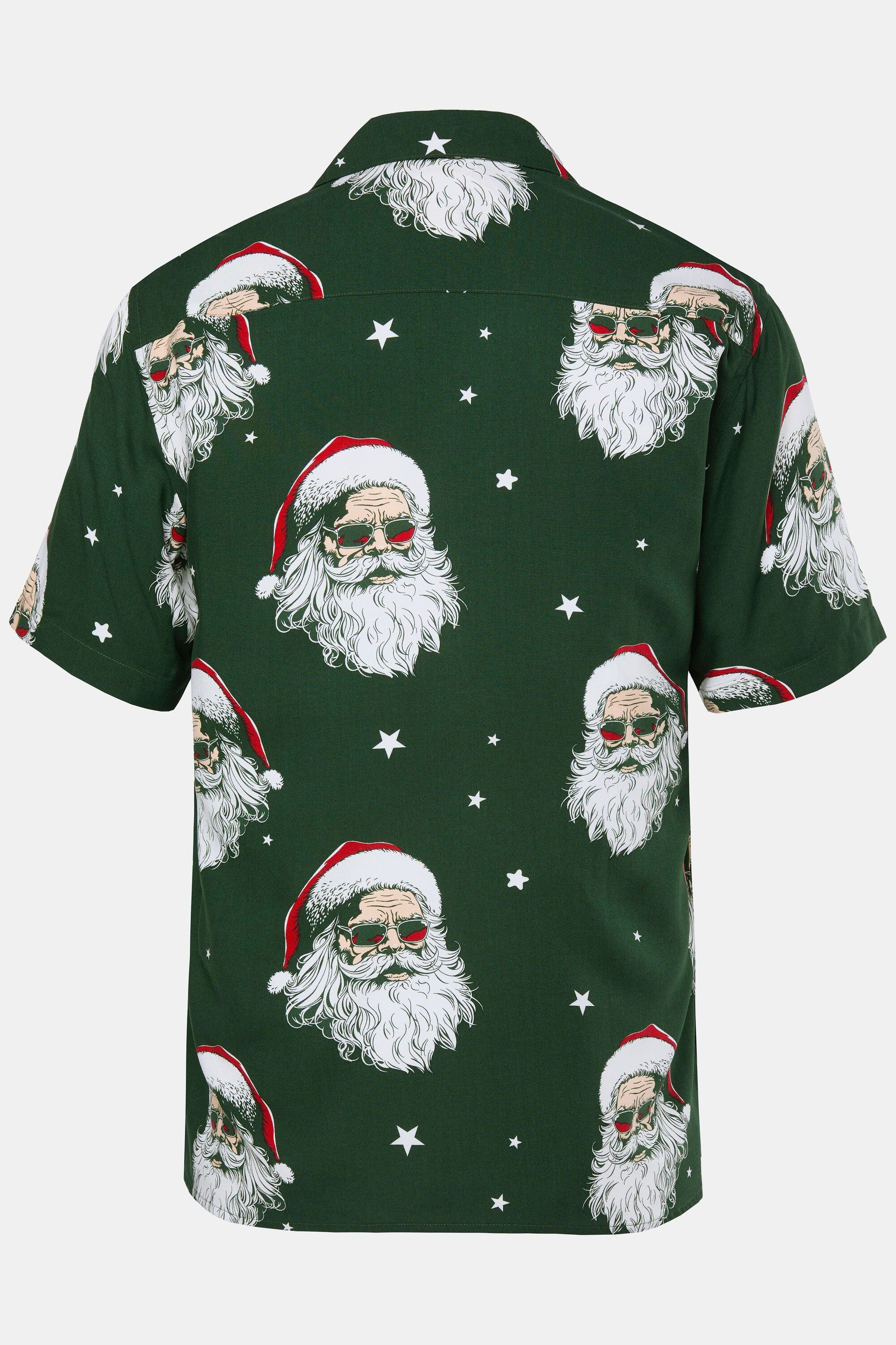 JP1880 Kurzarmhemd Hemd Halbarm Weihnachten Cuba-Kragen Cuba-Fit