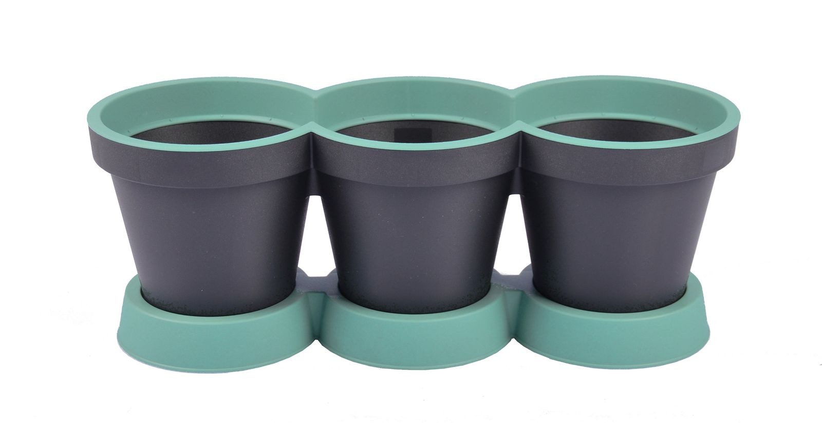 Jelenia Plast Pflanzkübel 3er Kräutertopf Blumentöpfe Kräutergarten Pflanztopf Blumenkasten Deko