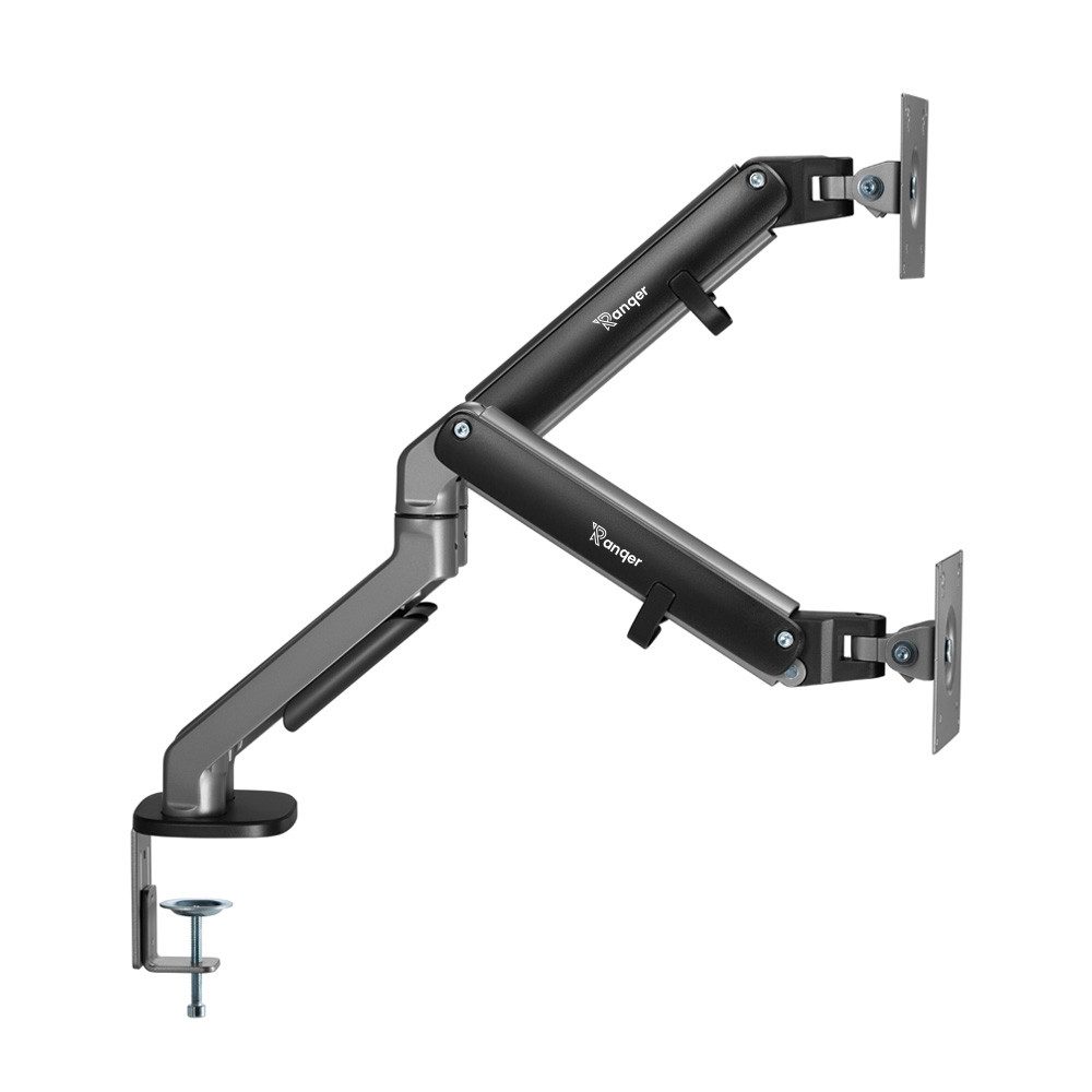 Ranqer Monitor-Halterung Pro Dual, (bis 35 Zoll, für zwei Monitore, Space Gray)