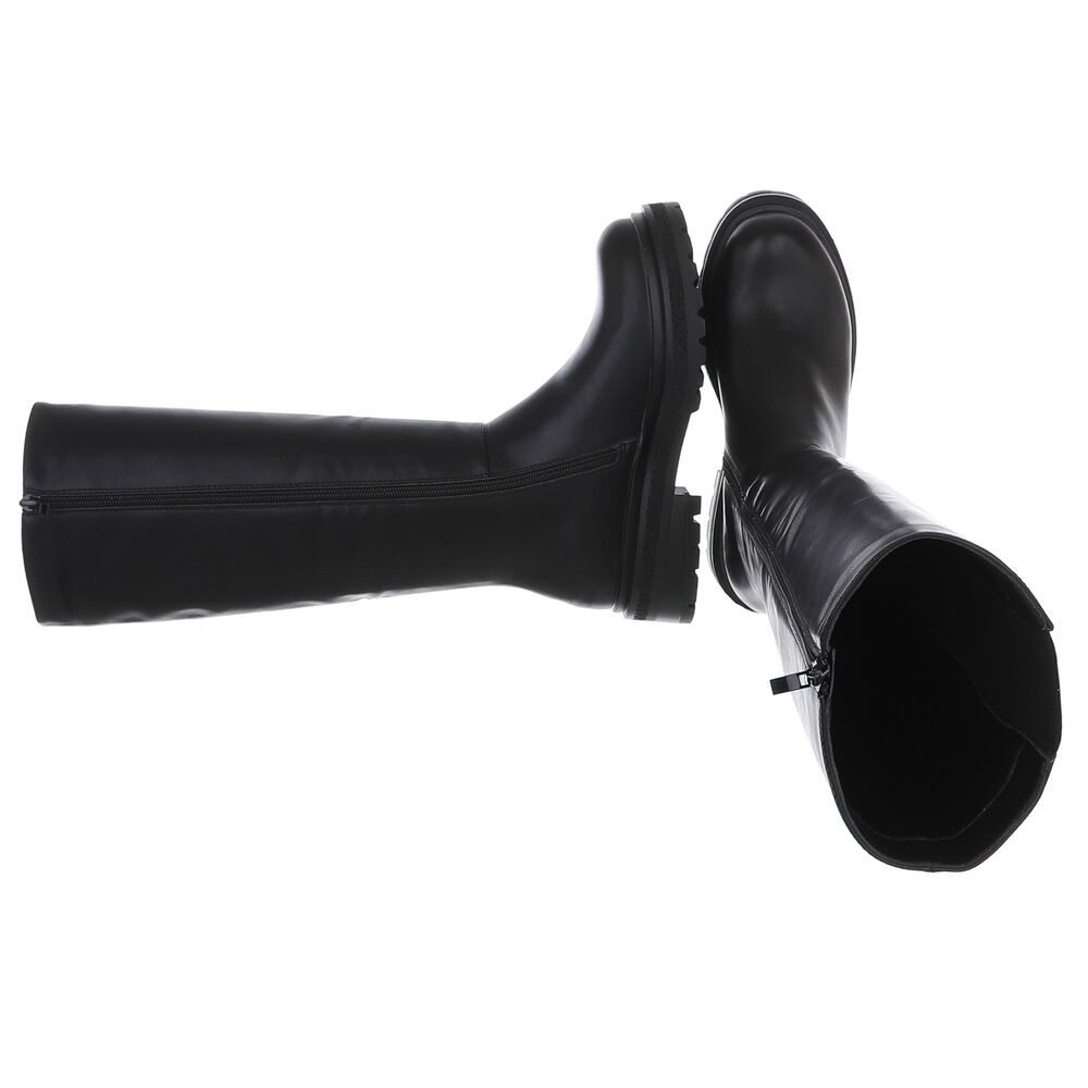 Ital-Design Modische Stiefel für Damen mit geradem Schaft und Komfort Plate günstig online kaufen