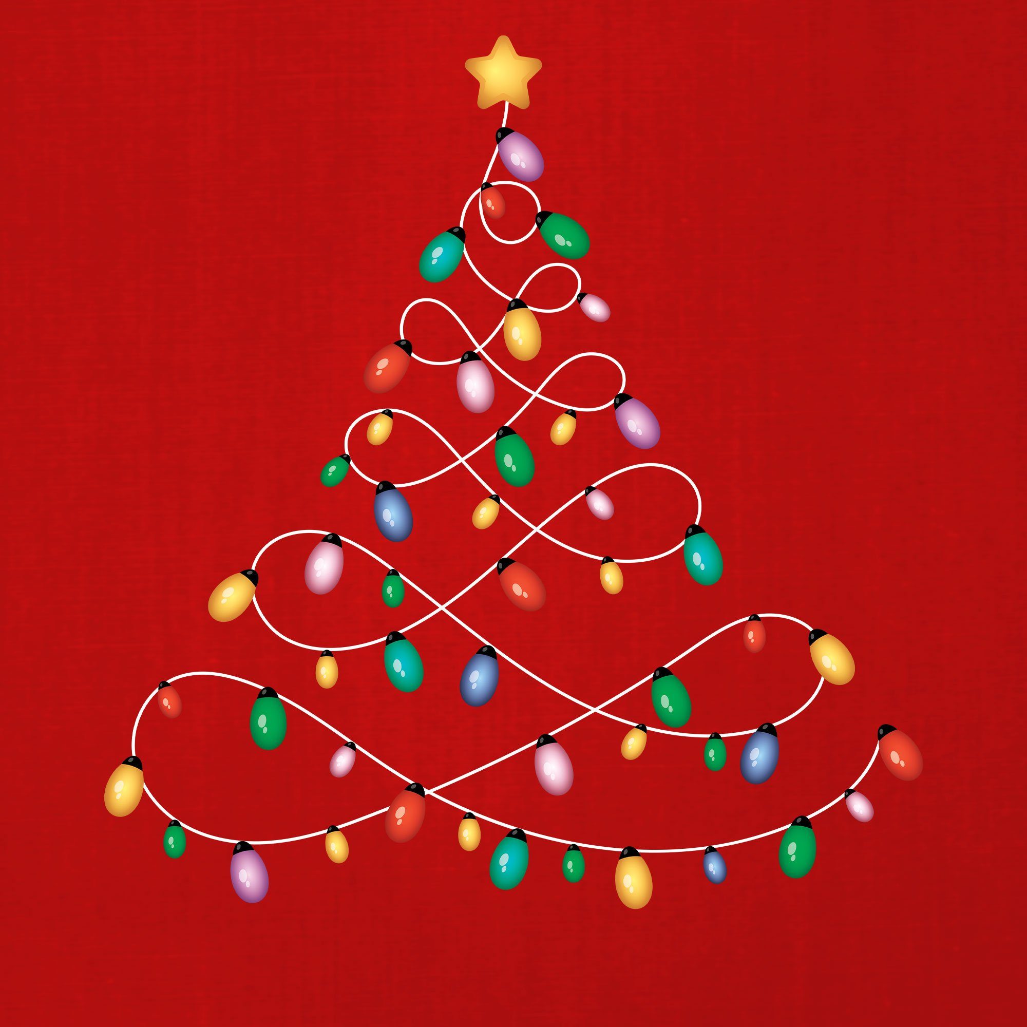 - Formatee Rot Lichterkette (1-tlg) X-mas Quattro Weihnachtsbaum Weihnachten Weihnachtsgeschenk Kurzarmshirt