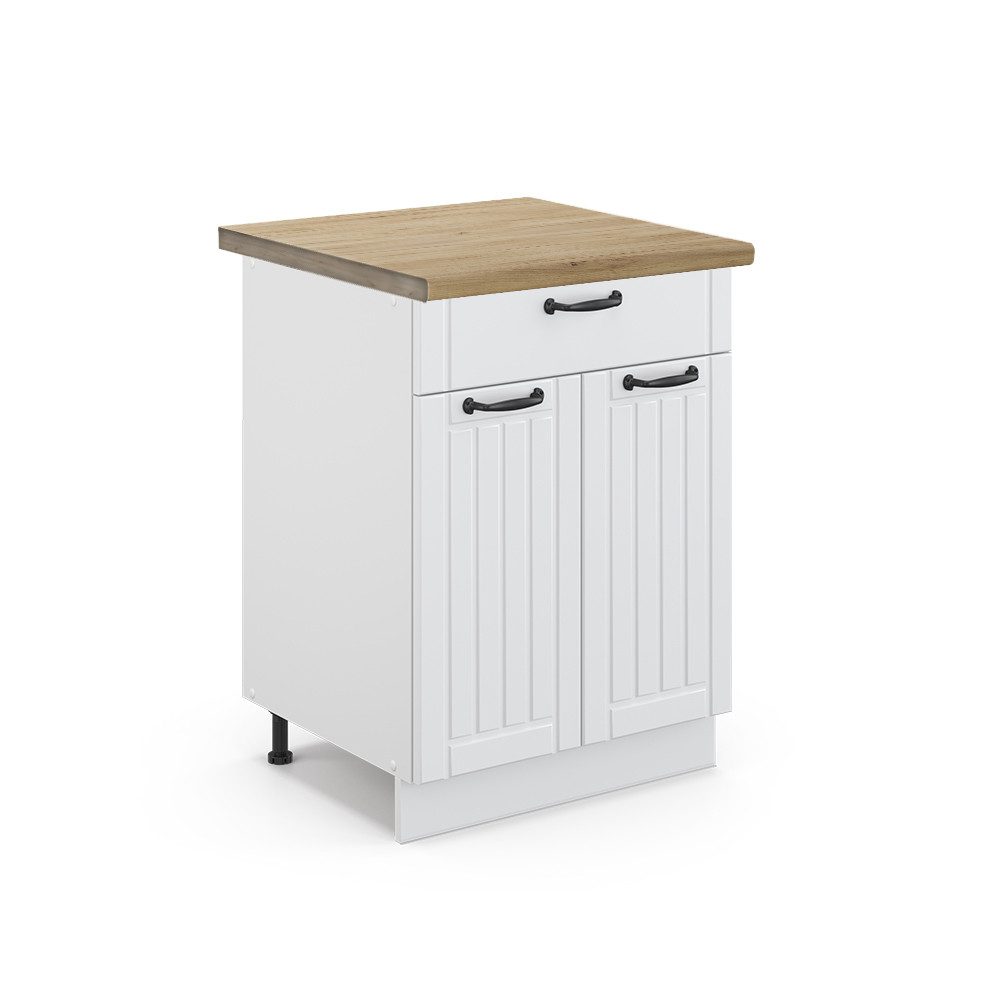 Vicco Unterschrank Fame-Line, Weiß Landhaus/Weiß, 60 günstig online kaufen
