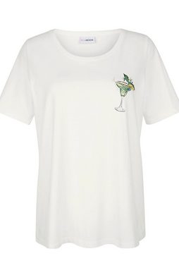MIAMODA Rundhalsshirt T-Shirt Pailletten-Motiv Halbarm