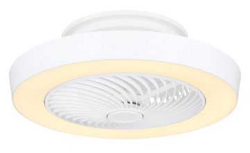 Globo Standventilator Deckenventilator mit Licht und Fernbedienung dimmbar LED Timer weiß