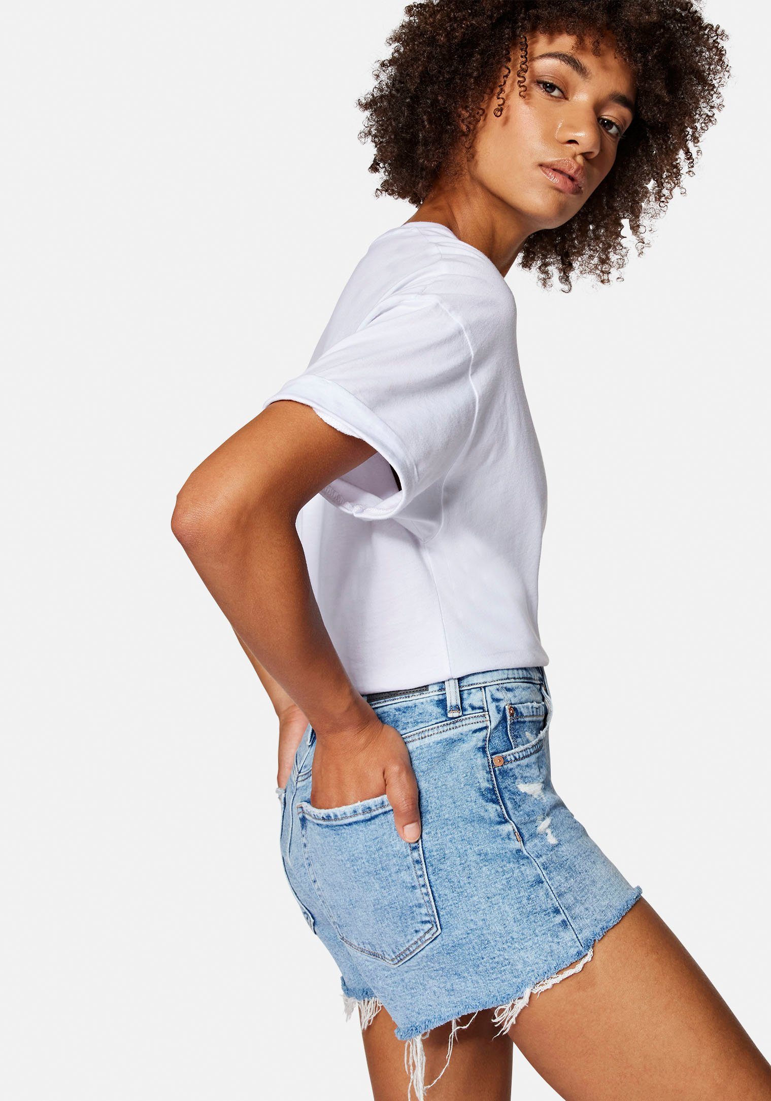 Damen Hosen Mavi Slim-fit-Jeans ROSIE mit ausgefranstem Saumabschluss