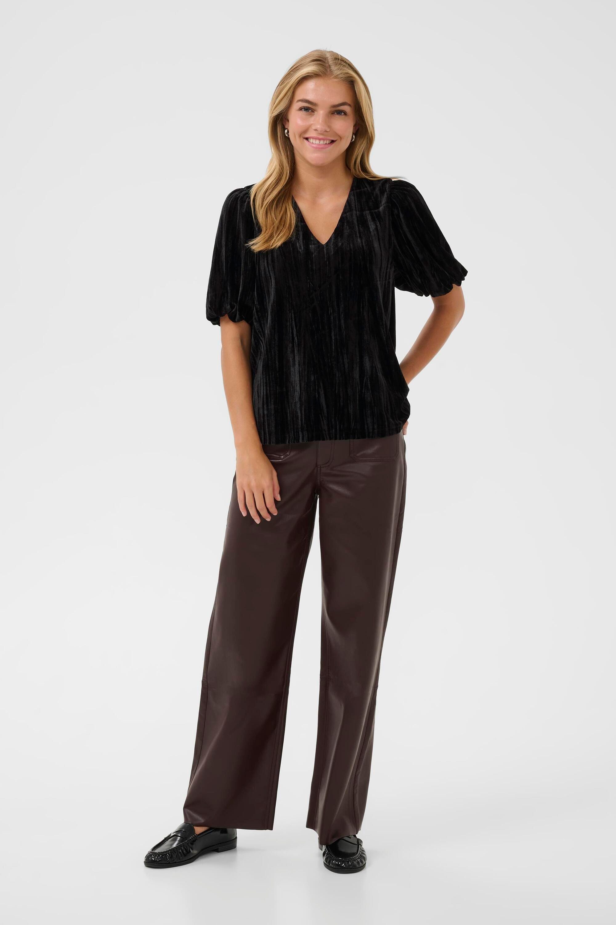 KAFFE Kurzarmbluse Kurzarm-Bluse KAelva