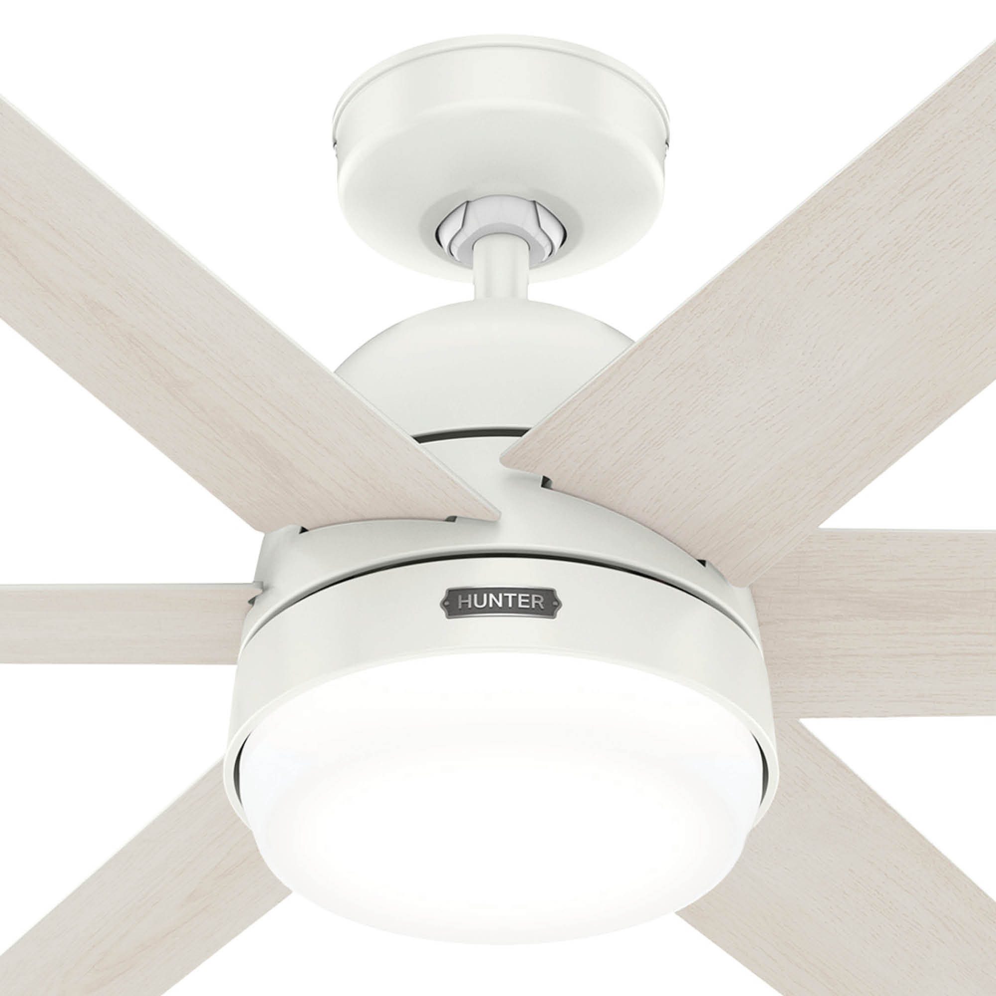 Hunter Deckenventilator DC Deckenventilator Arete Weiß mit Licht & Fernbedienung