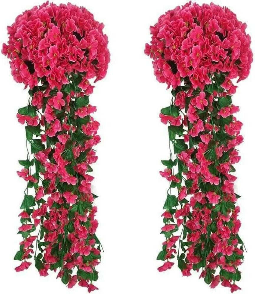 Kunstblumenstrauß Künstliche Rosenranken lang rot Hochzeit Garten Dekoration, FELIXLEO
