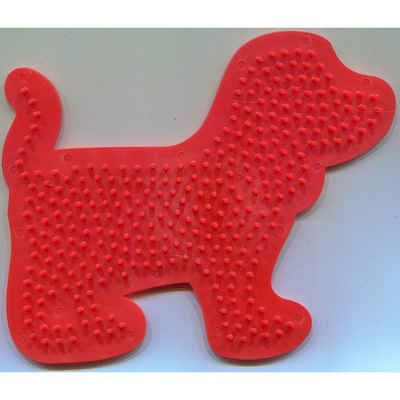 SES Kreativset 00793 Bügelperlen Stiftplatte Hund-Rot