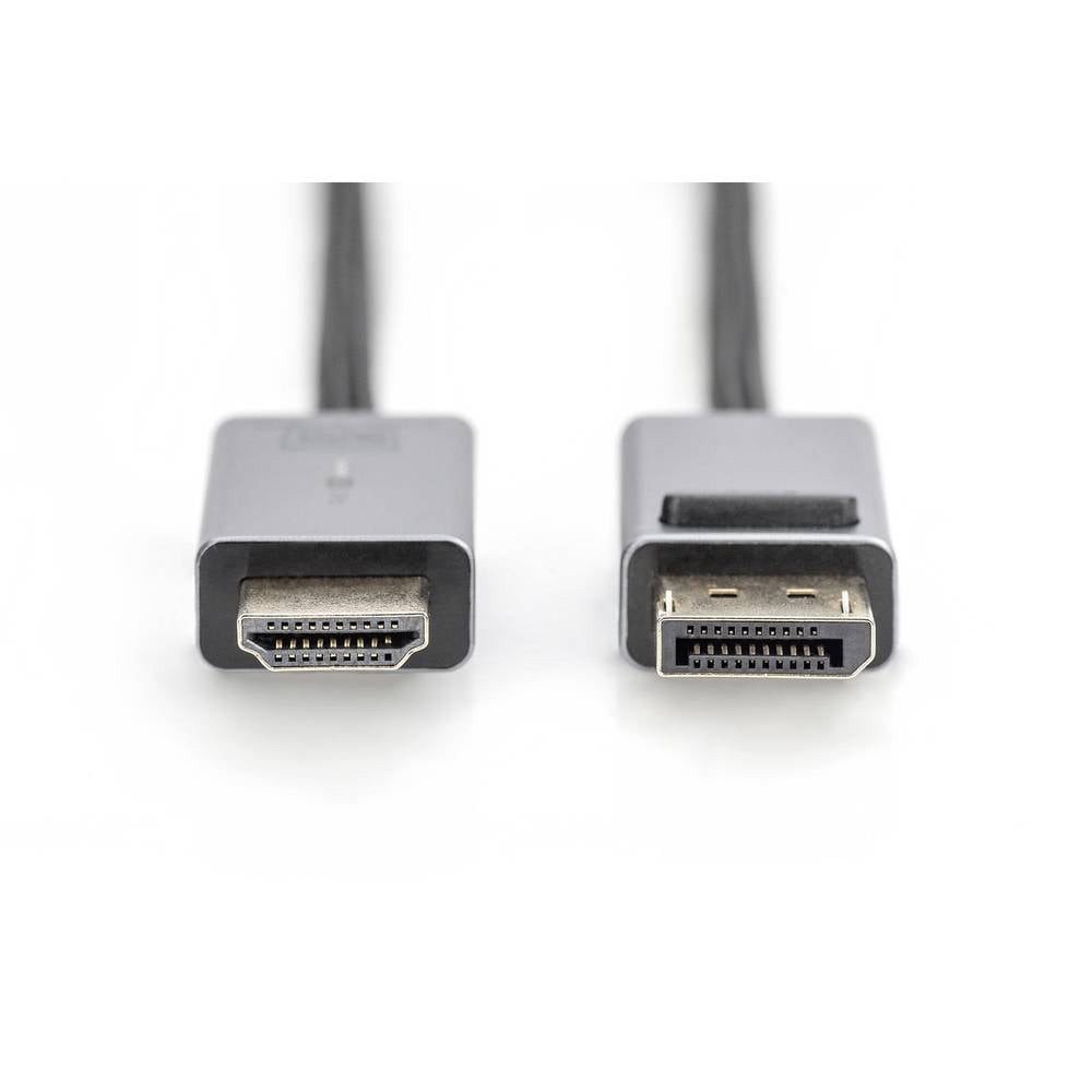 Digitus 4K DisplayPort Adapterkabel, DP - HDMI Typ A, Alugehäuse, 3m HDMI-Kabel