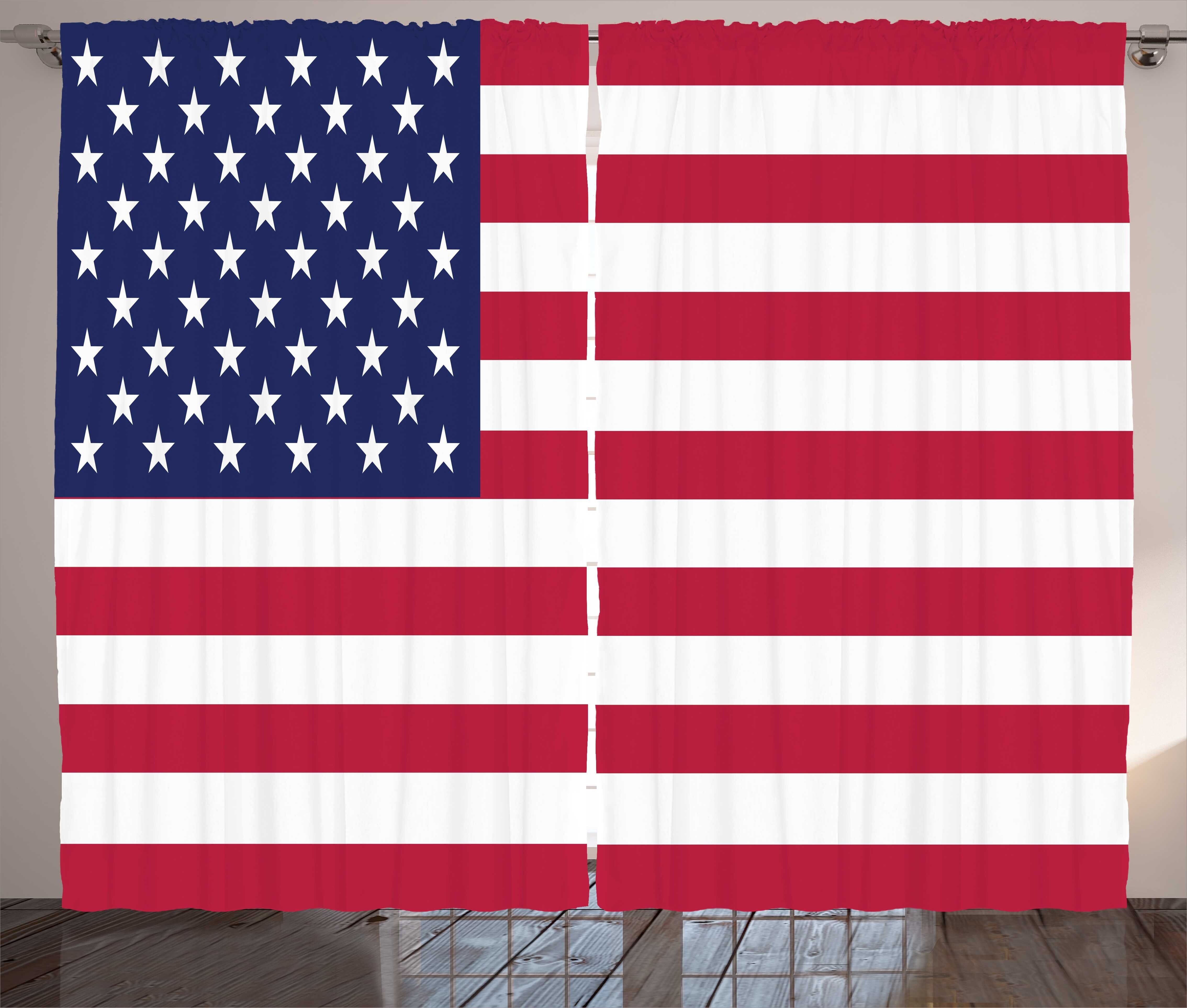 Schlafzimmer Juli Flagge und Amerikanische mit Vierter Vorhang Gardine Schlaufen Haken, Abakuhaus, Kräuselband