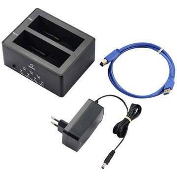 Renkforce Festplatten-Dockingstation USB 3.2 Gen 1 (USB 3.0) SATA 2 Port, mit Clone-Funktion