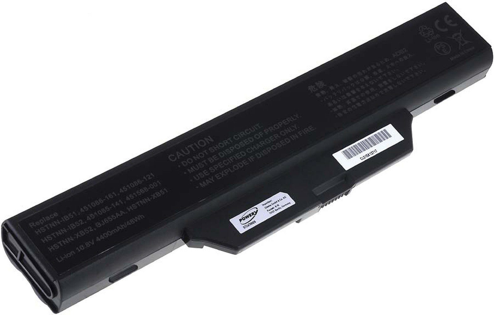 4400 Typ Powery V) Laptop-Akku HSTNN-IB51 mAh Akku (10.8 Standardakku für Compaq
