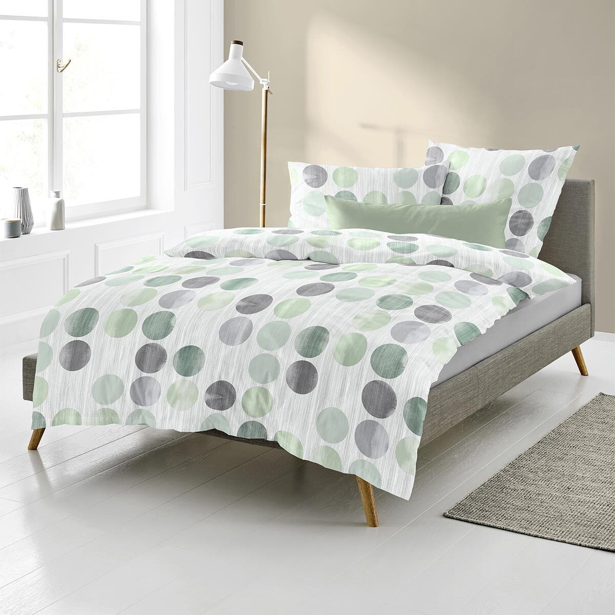 TRAUMSCHLAF Bettwäsche Punkte, Biber, 2 teilig, Winterbettwäsche in warmer günstig online kaufen