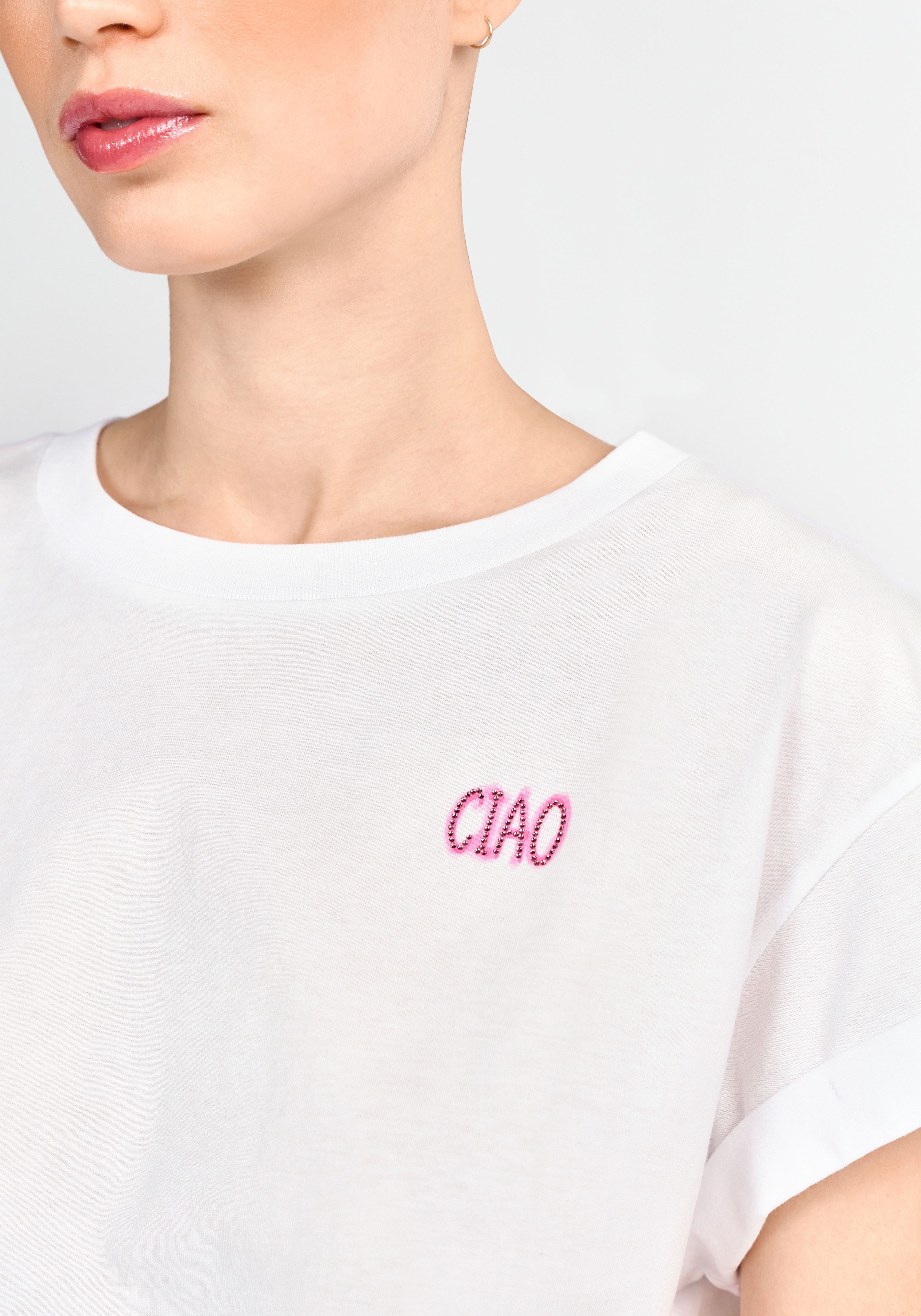RICHROYAL T-Shirt mit modischem Schriftzug günstig online kaufen