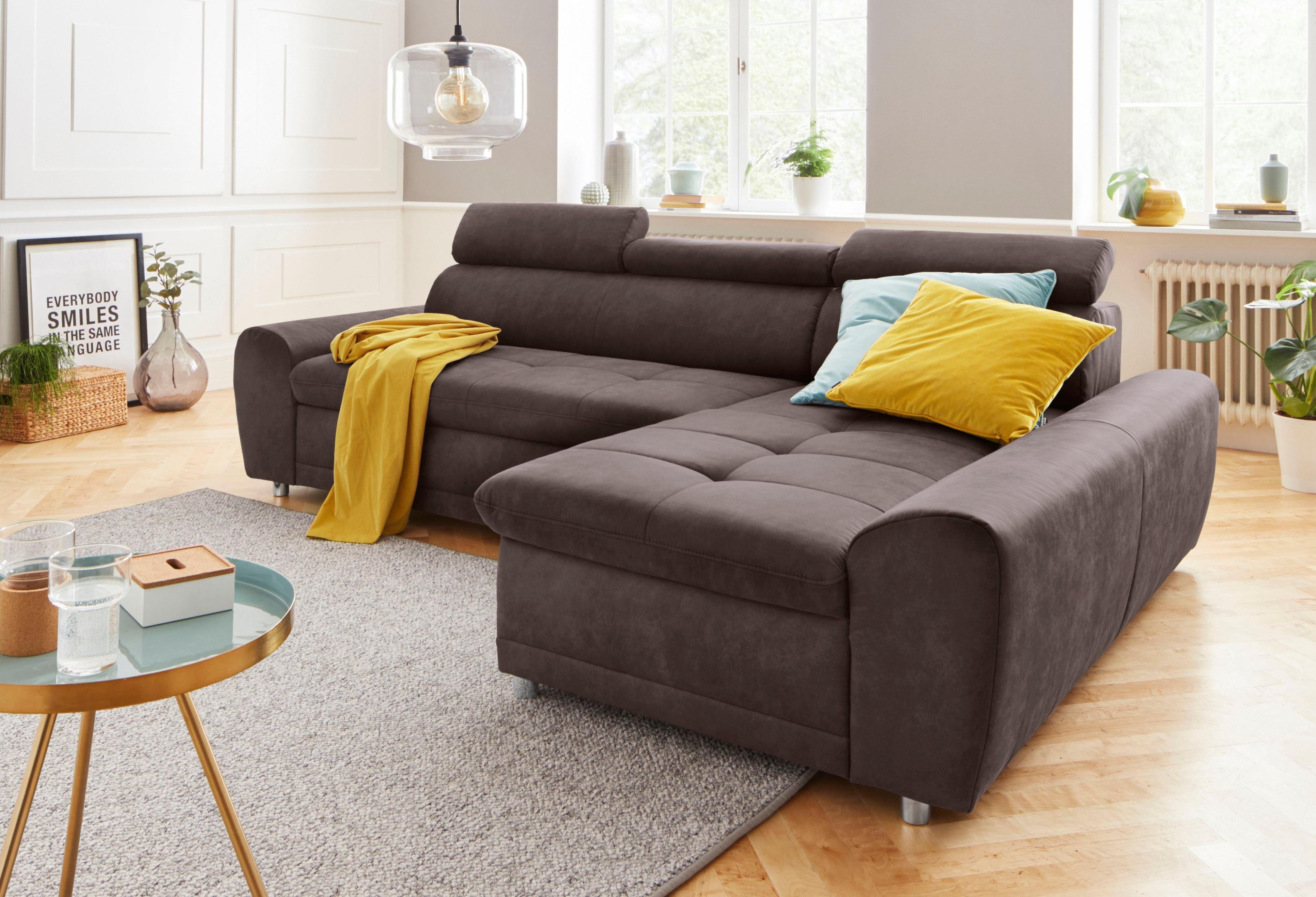 sit&more Ecksofa "Riva L-Form", inklusive Kopteilverstellung, wahlweise mit günstig online kaufen