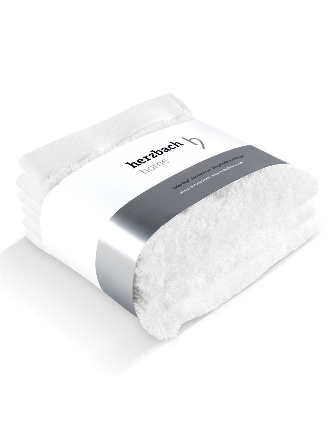 herzbach home Seiftuch Pura 30x30 cm, (3-St), 550g/m², Premium-Qualität, 100% Baumwolle, einfarbig