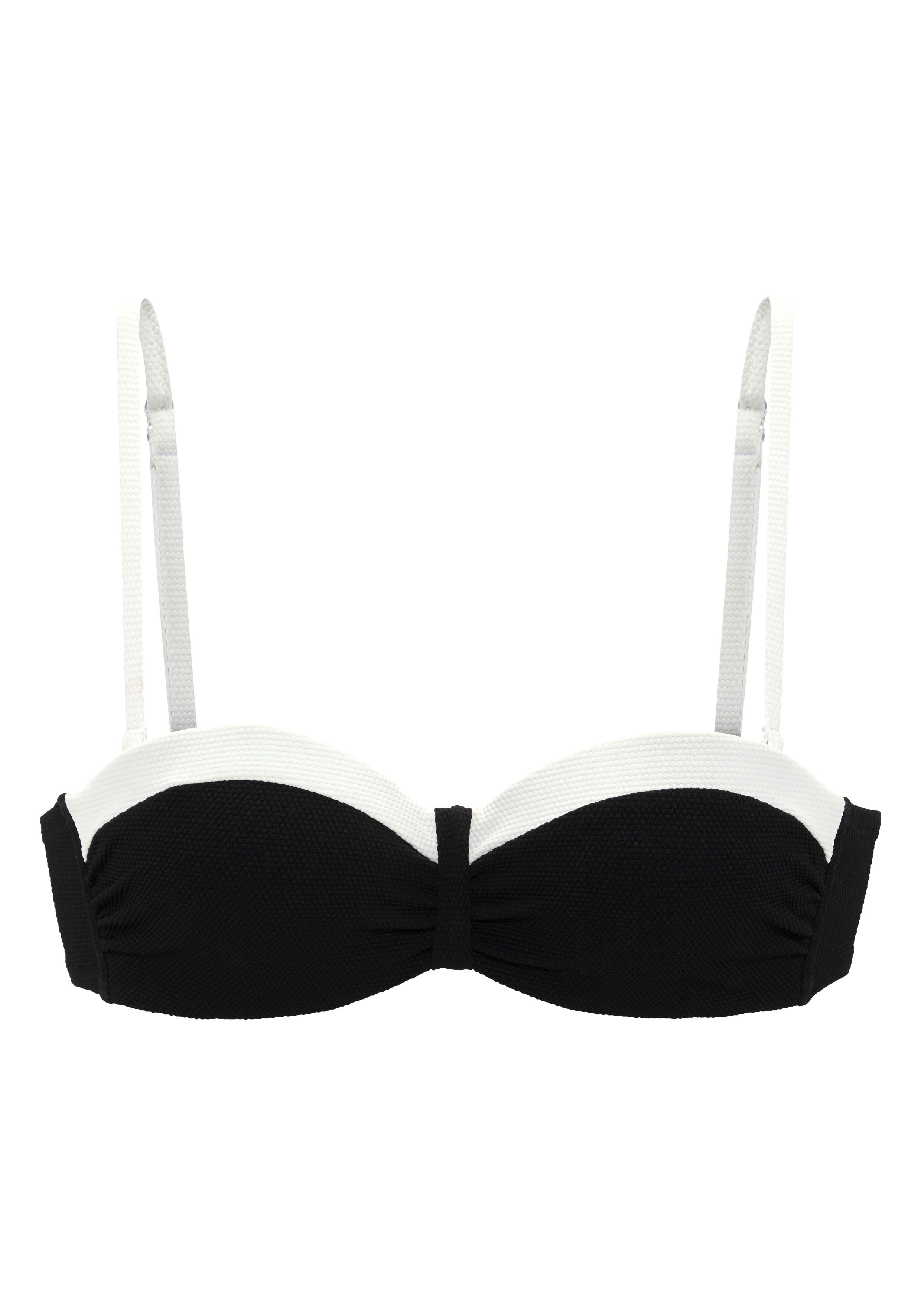 LASCANA Bügel-Bandeau-Bikini-Top Chic, aus eleganter Strukturware
