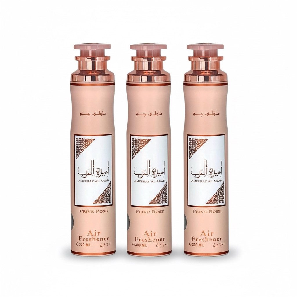 Lattafa Raumduft Ameerat Al Arab Prive Rose SET Lufterfrischer 3x300ml (3-St)