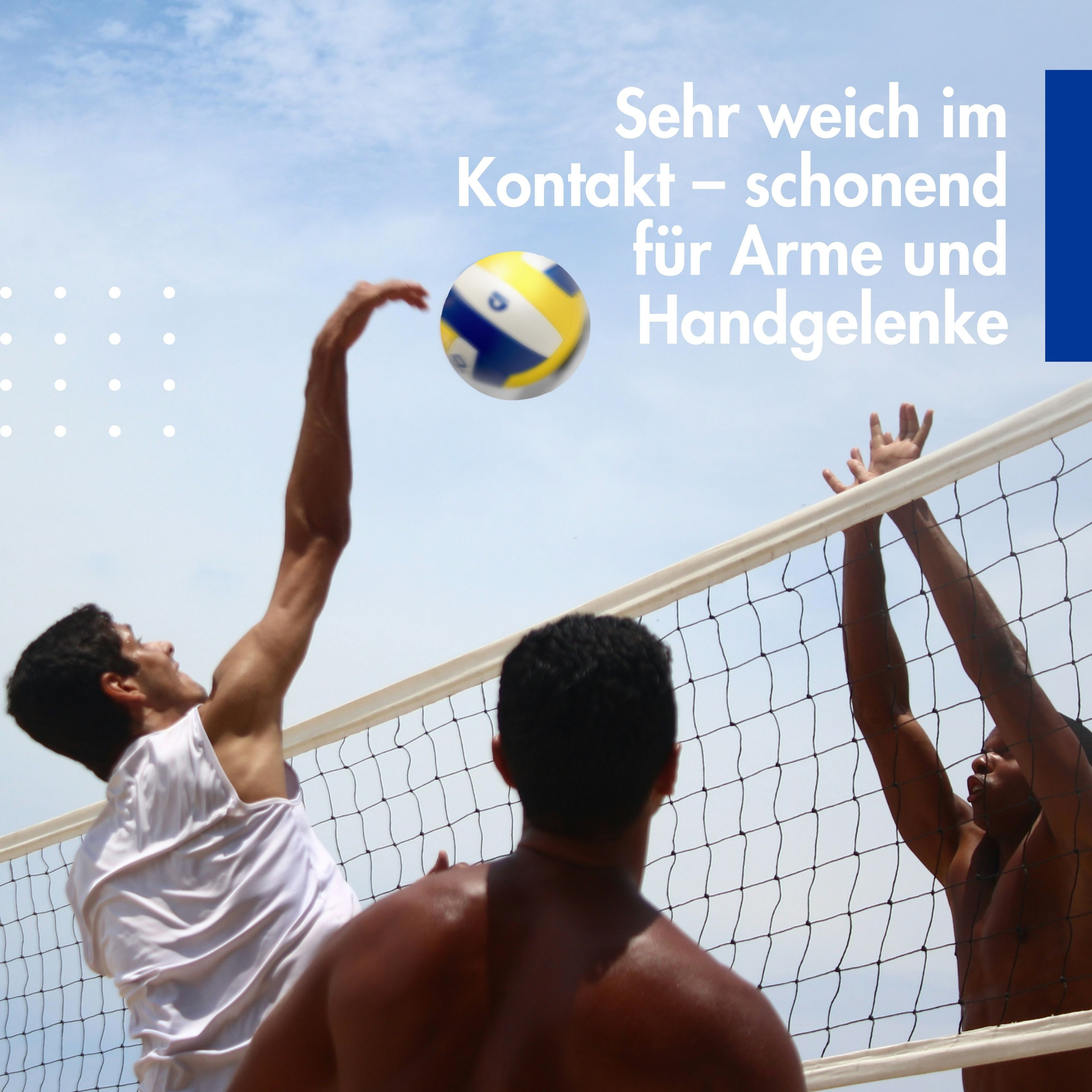 Momevo Beachvolleyball mit Pumpe, Größe 5, wasserdicht, weiche Oberfläche ideal für Anfänger