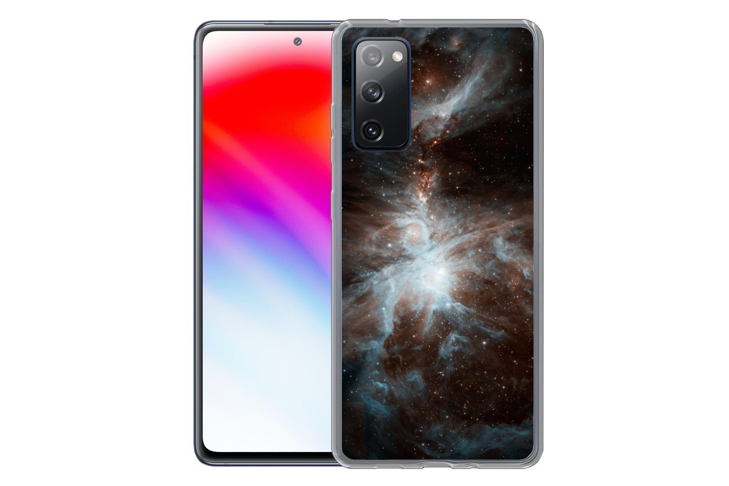 MuchoWow Handyhülle für Samsung Galaxy S20 FE Galaxie - Planet - Sterne, Phone Case, Silikon, Schutzhülle Dünn