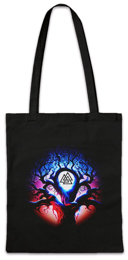Urban Backwoods Beuteltasche Yggdrasil Moon Walknut Stofftasche Thor Tree Of Life Tyr Walhalla (1-tlg), Vikings Wikinger Wotan Odin