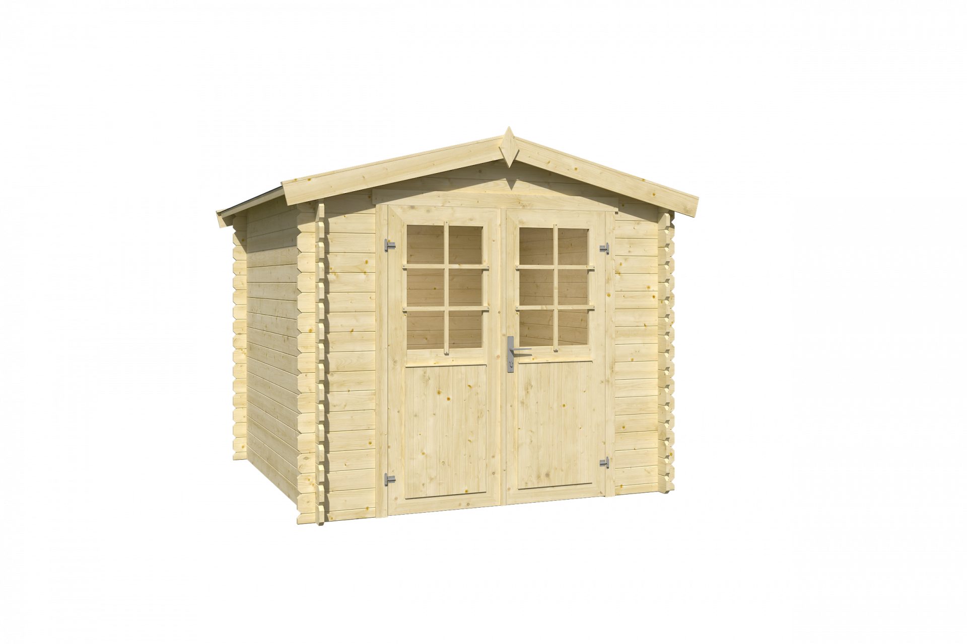 LASITA MAJA Gerätehaus 3x3m Holz Gartenhaus in 28mm Wandstärke, BxT: 230x230 cm, mit 18 mm Fußboden, ohne Dacheindeckung