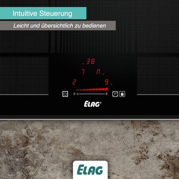 ELAG Induktions-Kochfeld EX-500, Made in Germany, 4 große Kochzonen, FusionTechnology, Facettenschliff