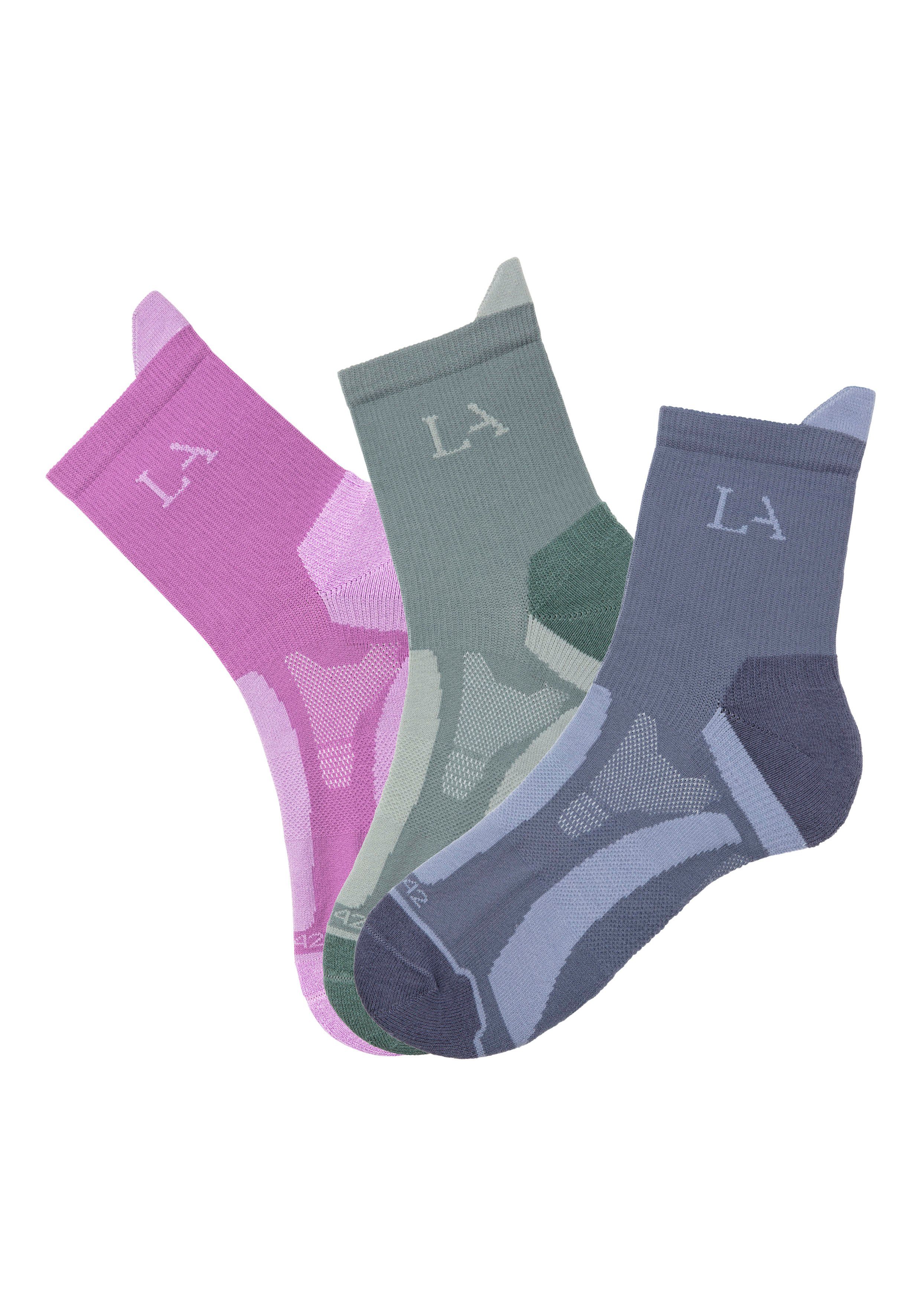 LASCANA ACTIVE Wandersocken (Packung, 3-Paar) mit verstärkten Belastungszon günstig online kaufen