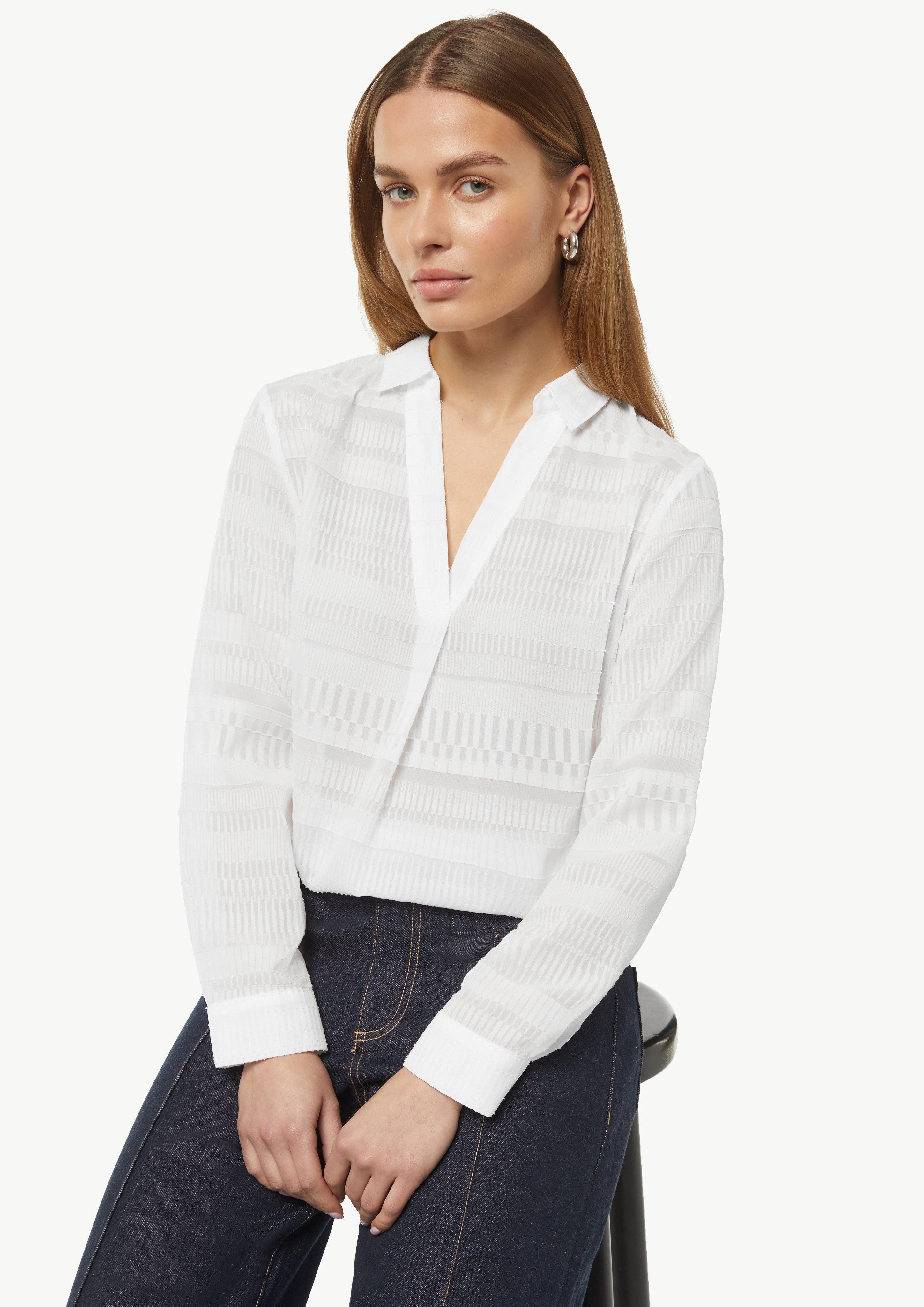 Comma Langarmbluse Oversized Bluse aus transparentem günstig online kaufen