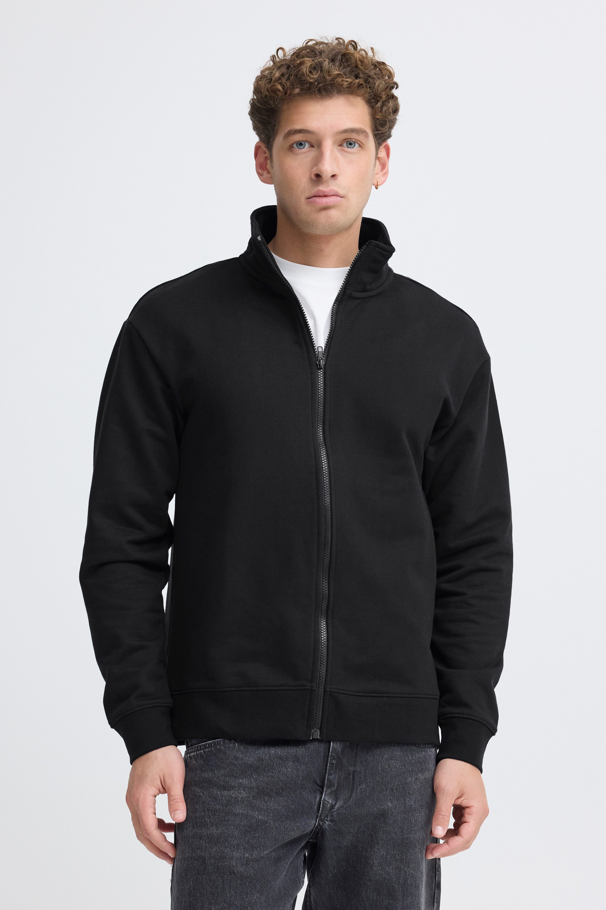 Blend Sweater BHBRODY STAND SWEATSHIRT mit Reißverschluss, aus Baumwolle und Polyester, Regular Fit
