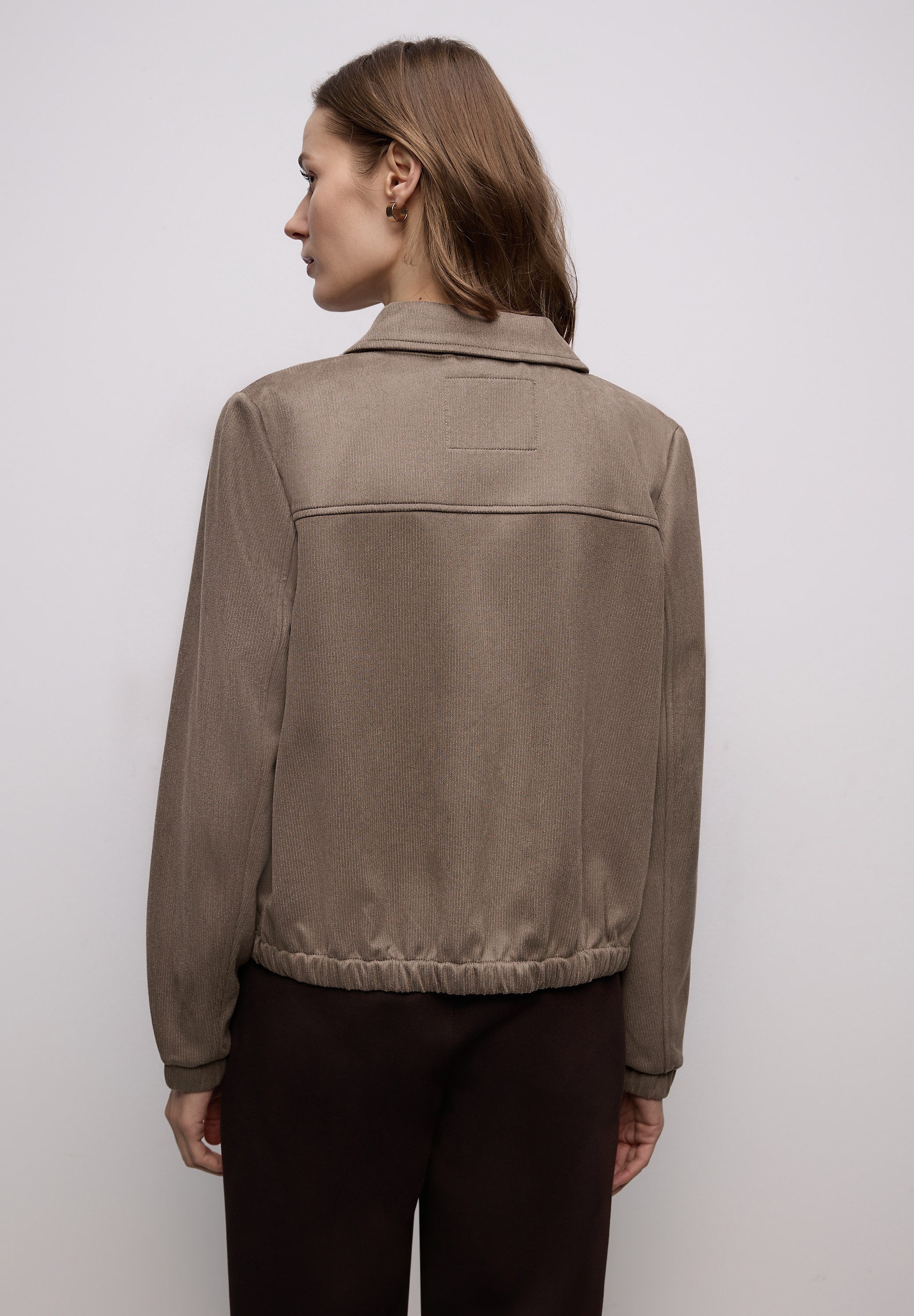 STREET ONE Lederimitatjacke in Velours-Optik günstig online kaufen