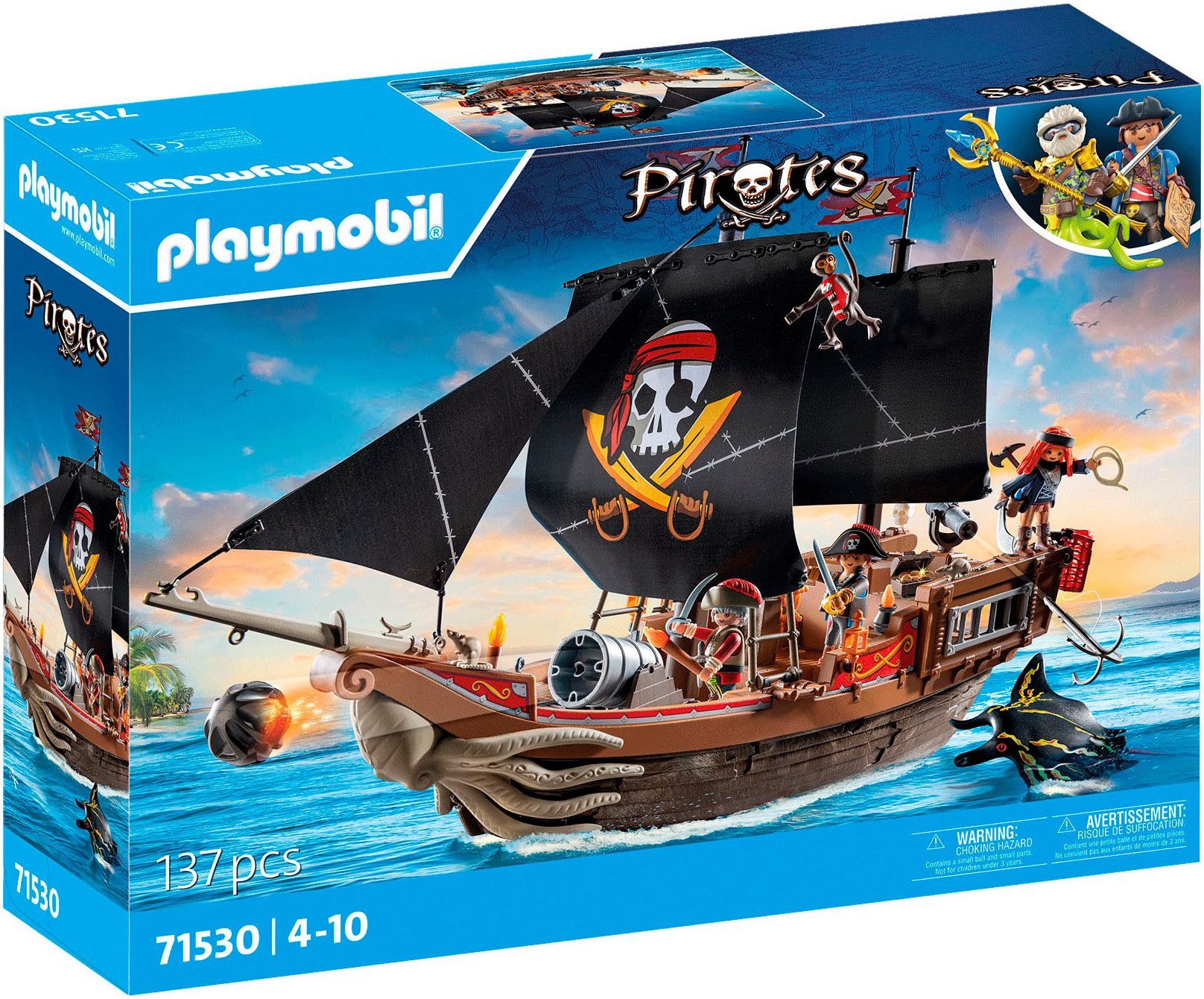 Playmobil® Großes Piratenschiff (71530), Pirates Konstruktions-Spielset, (1 günstig online kaufen