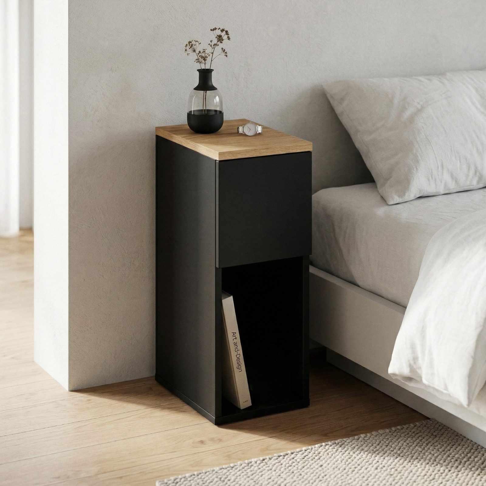 SCENA LIVING Beistelltisch Schmaler Beistelltisch TENY, 20 x 30 x 55 cm