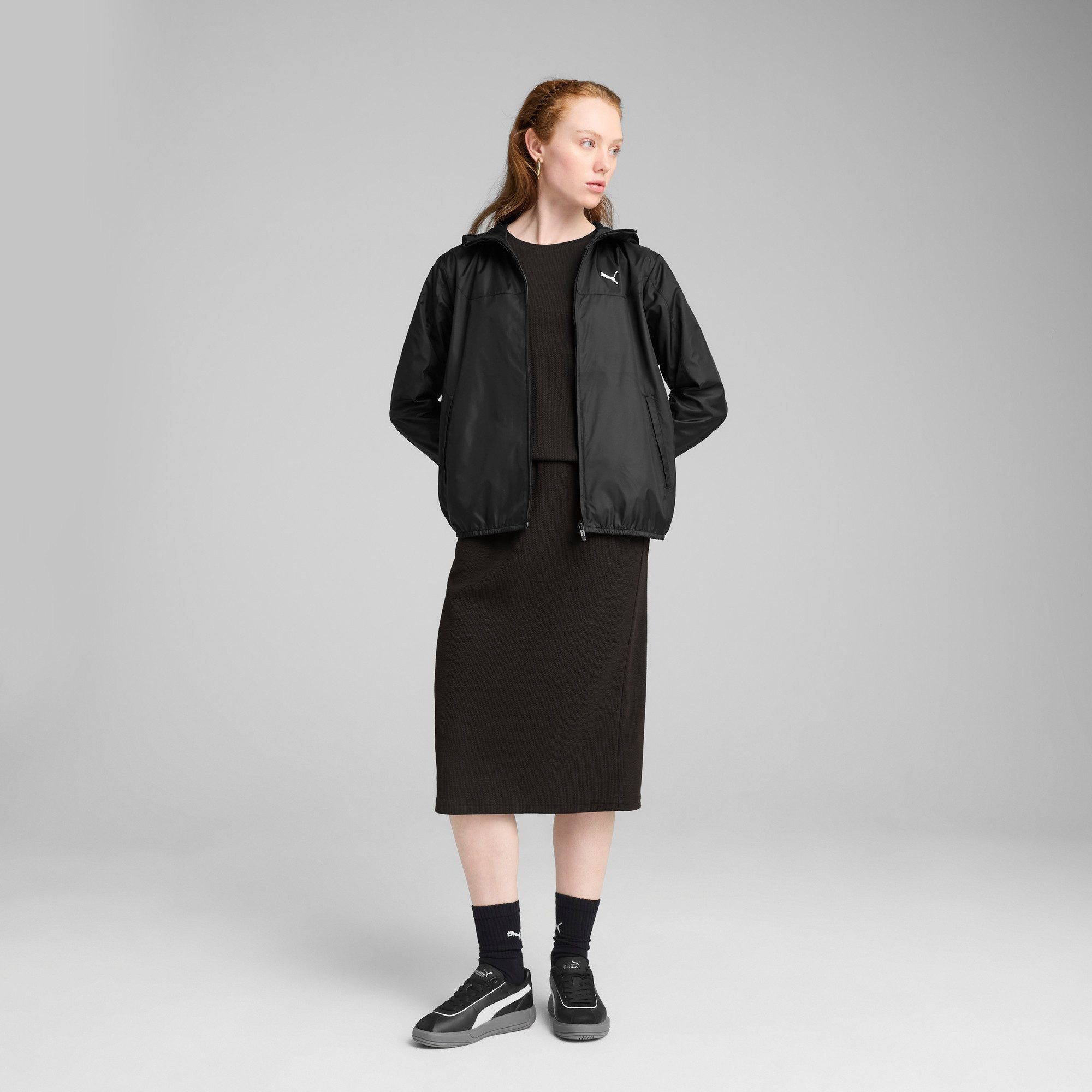 PUMA Windbreaker ESS REGULAR WINDBREAKER mit Kapuze, wasserabweisend, elastische Bündchen und Saum