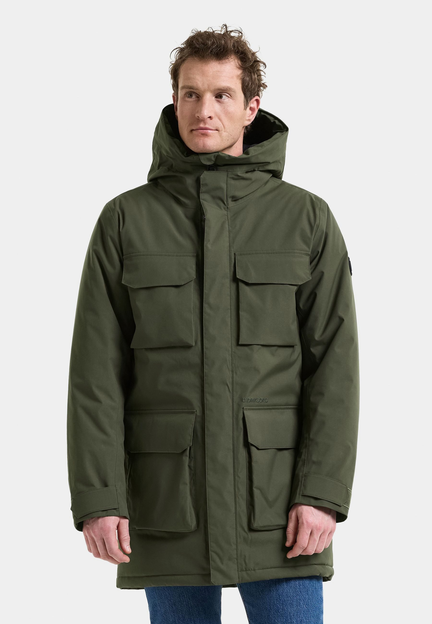 Didriksons Winterjacke Herren Wintermantel Wasserdicht AIDEN mit Kapuze mit Taschen