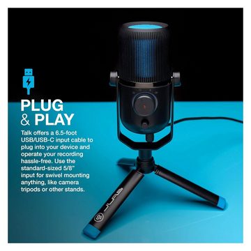 Jlab Mikrofon Talk, Plug and Play, USB/USB-C, Stummschaltung, 96 kHz Abtastrate, 24BIT