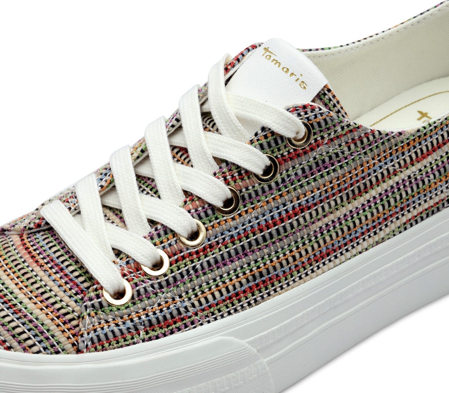 Tamaris Plateausneaker, Freizeitschuh, Halbschuh, Schnürschuh mit Logo an d günstig online kaufen